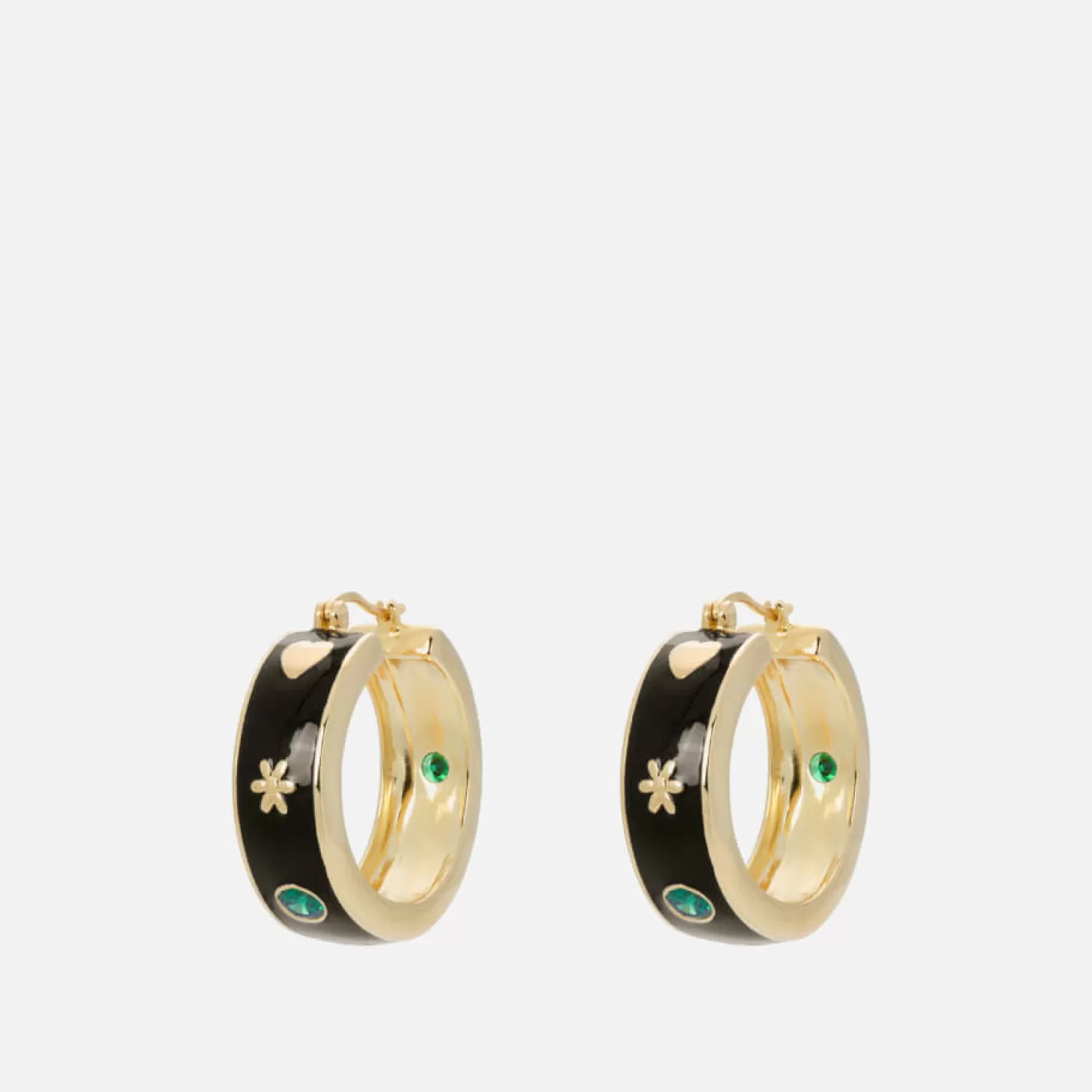 Nostalgia Gold-Plated Enamel Hoop Earrings*anna + nina Flash Sale