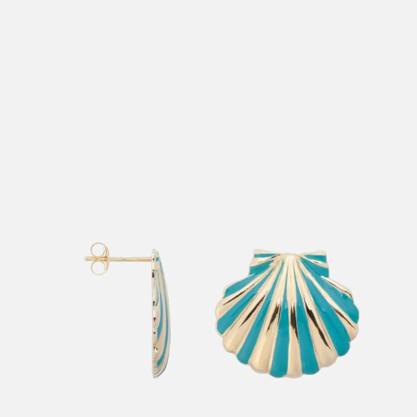 Single Venus Shell Enamel Stud Earring*anna + nina Cheap