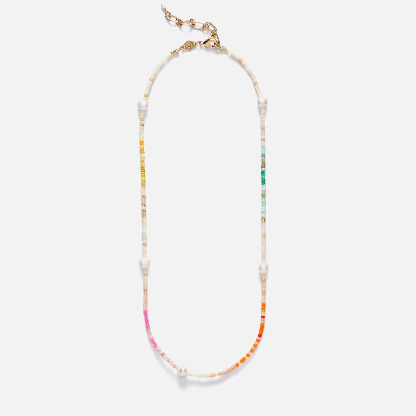 Rainbow Nomad Pearl And Bead Necklace*Anni Lu Clearance