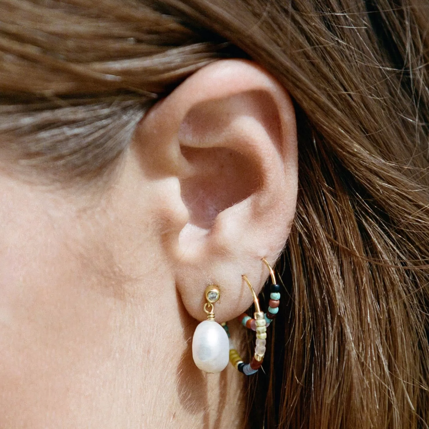 Women's Pearly Earring - Gold*Anni Lu Cheap