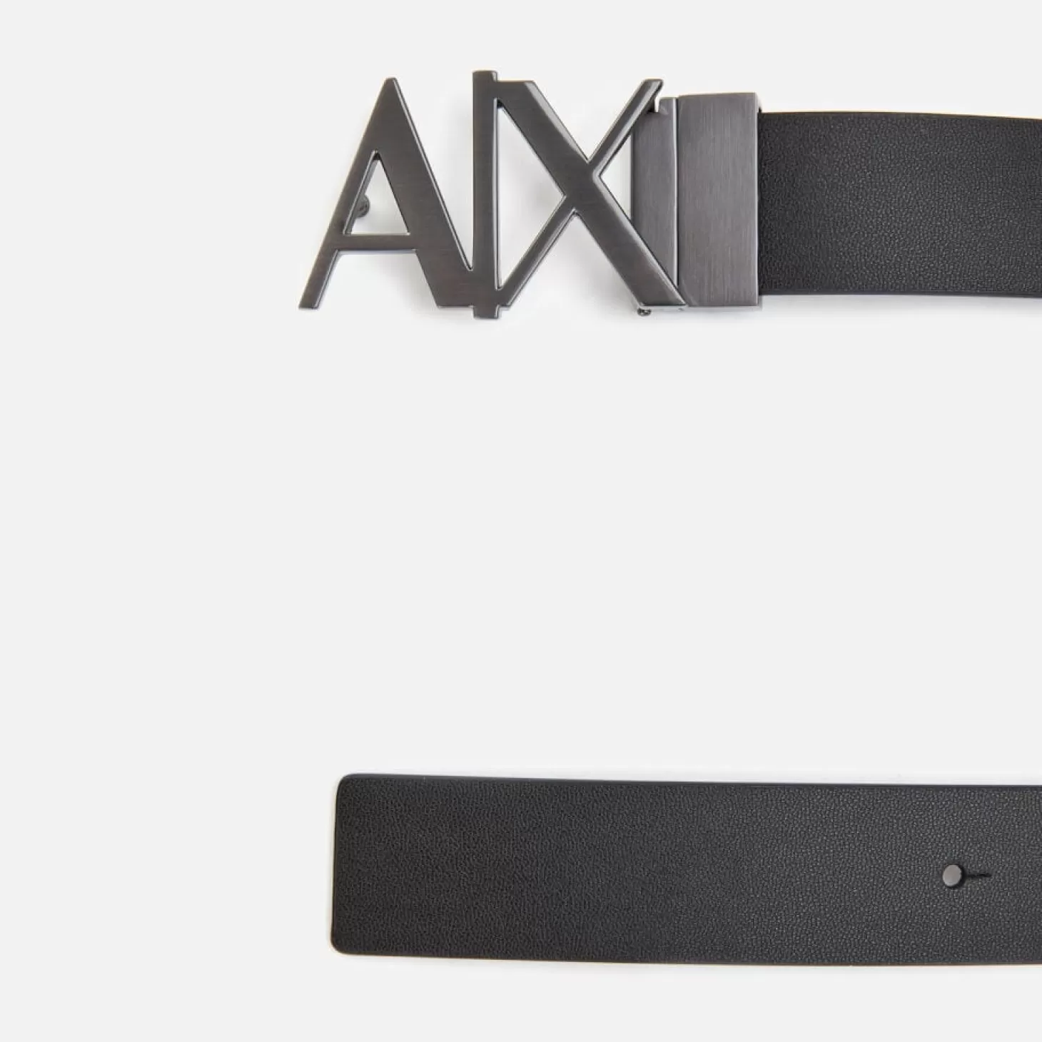 Men's Ax Buckle Belt - Black Phantom*Armani Exchange Clearance