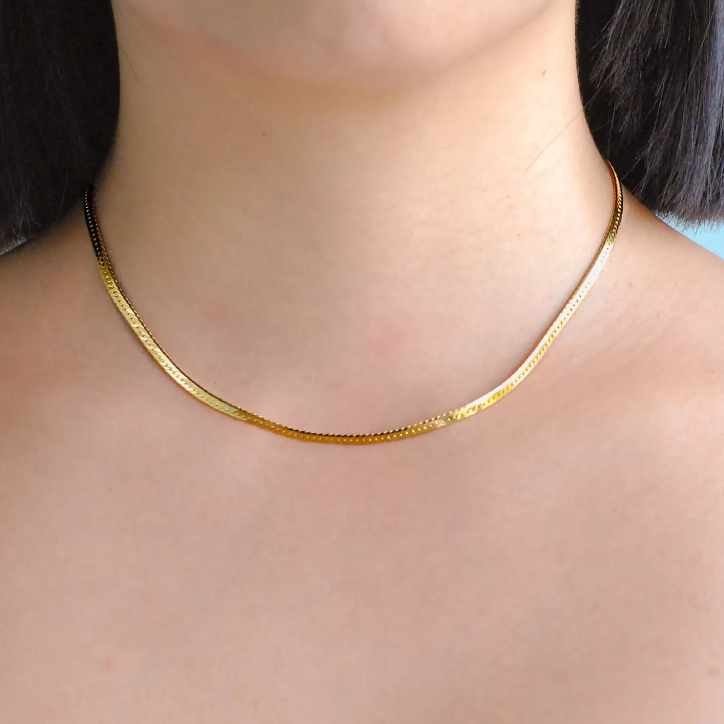 Women's Snake Chain Necklace In Gold - Gold*Astrid & Miyu Shop