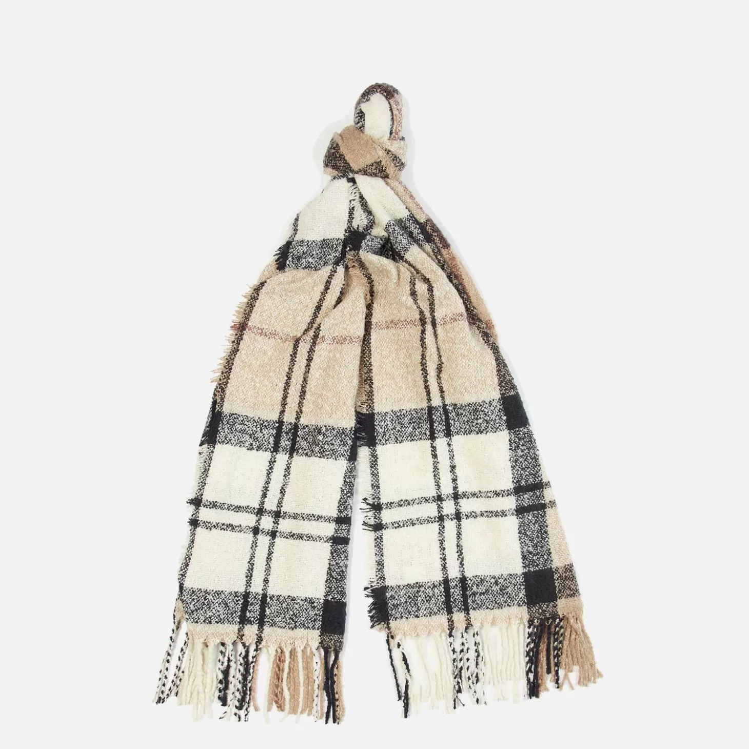 Tartan Checked Print Boucle Scarf*Barbour Fashion