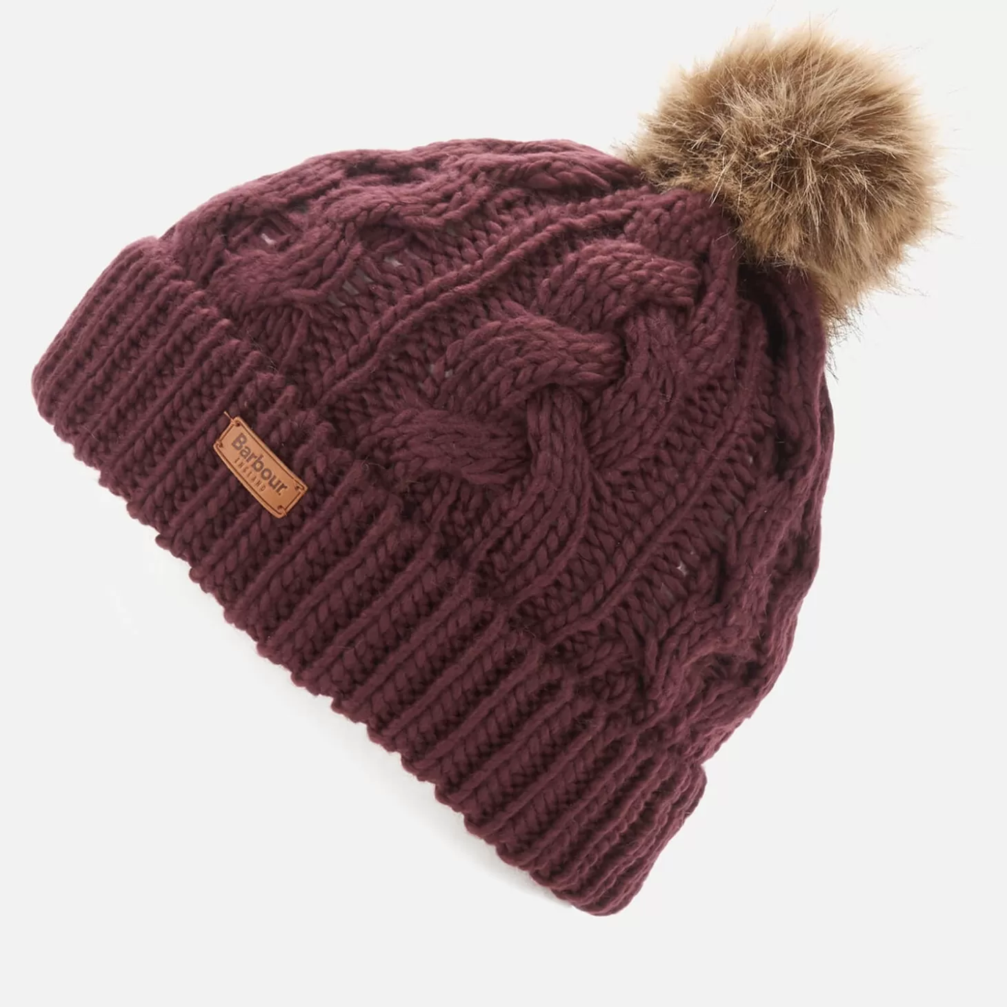 Women's Penshaw Cable Beanie - Bordeaux*Barbour Best