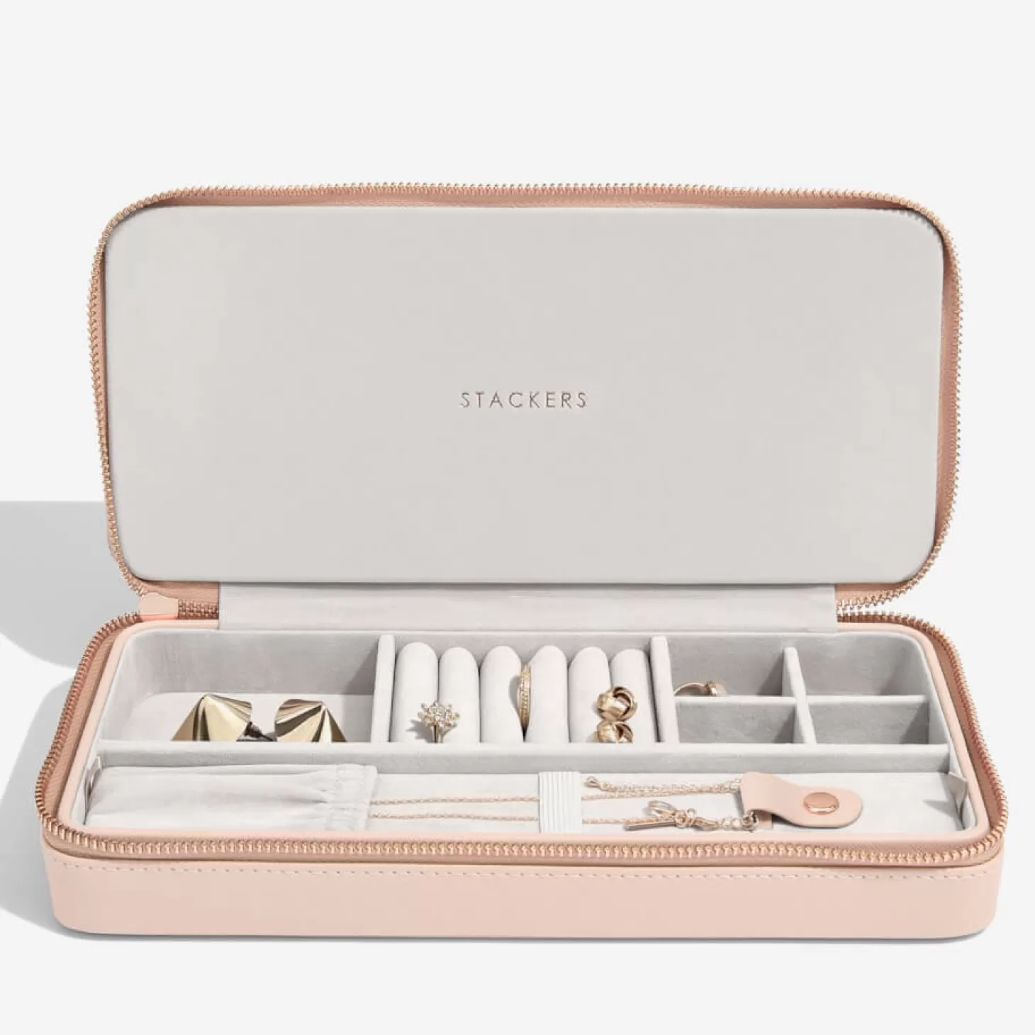 Blush Sleek Necklace Travel Jewellery Box*Stackers Cheap