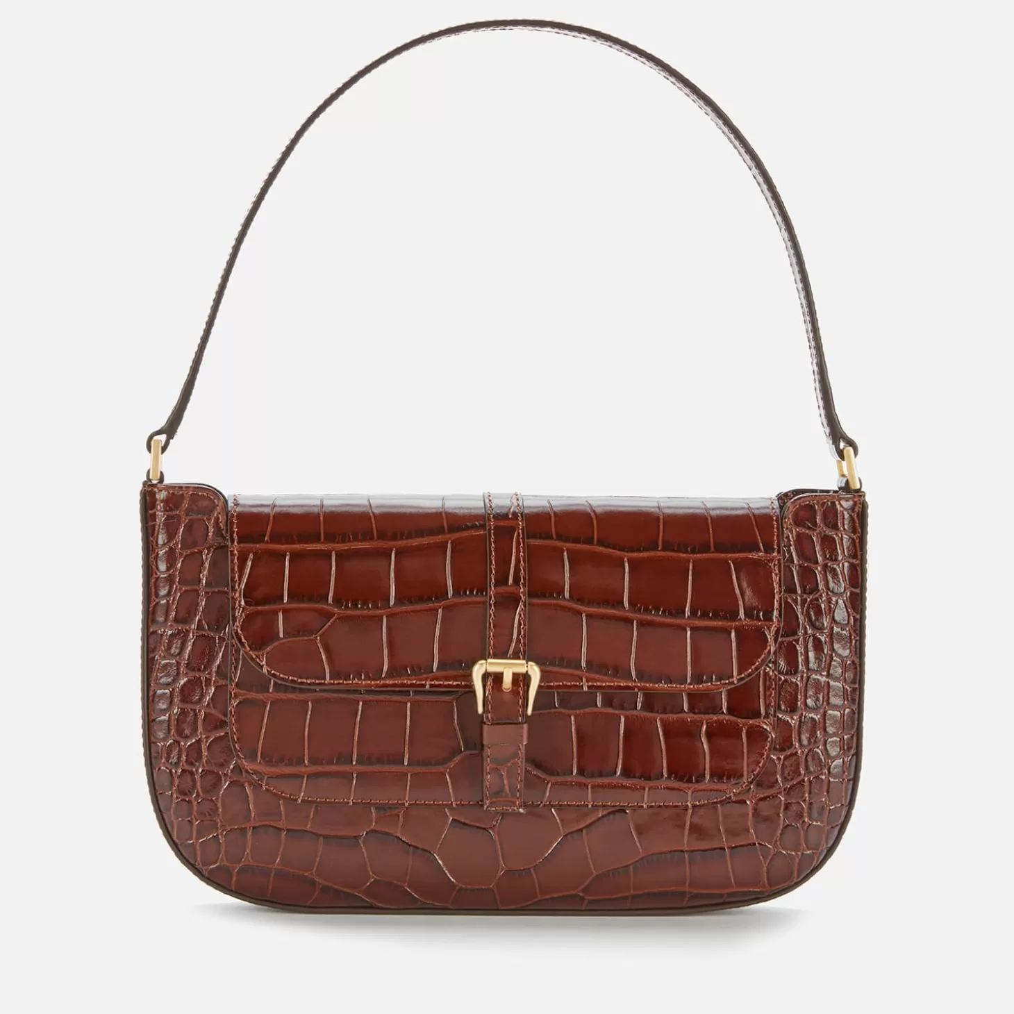 Women's Miranda Croco Shoulder Bag - Nutella*BY FAR Flash Sale