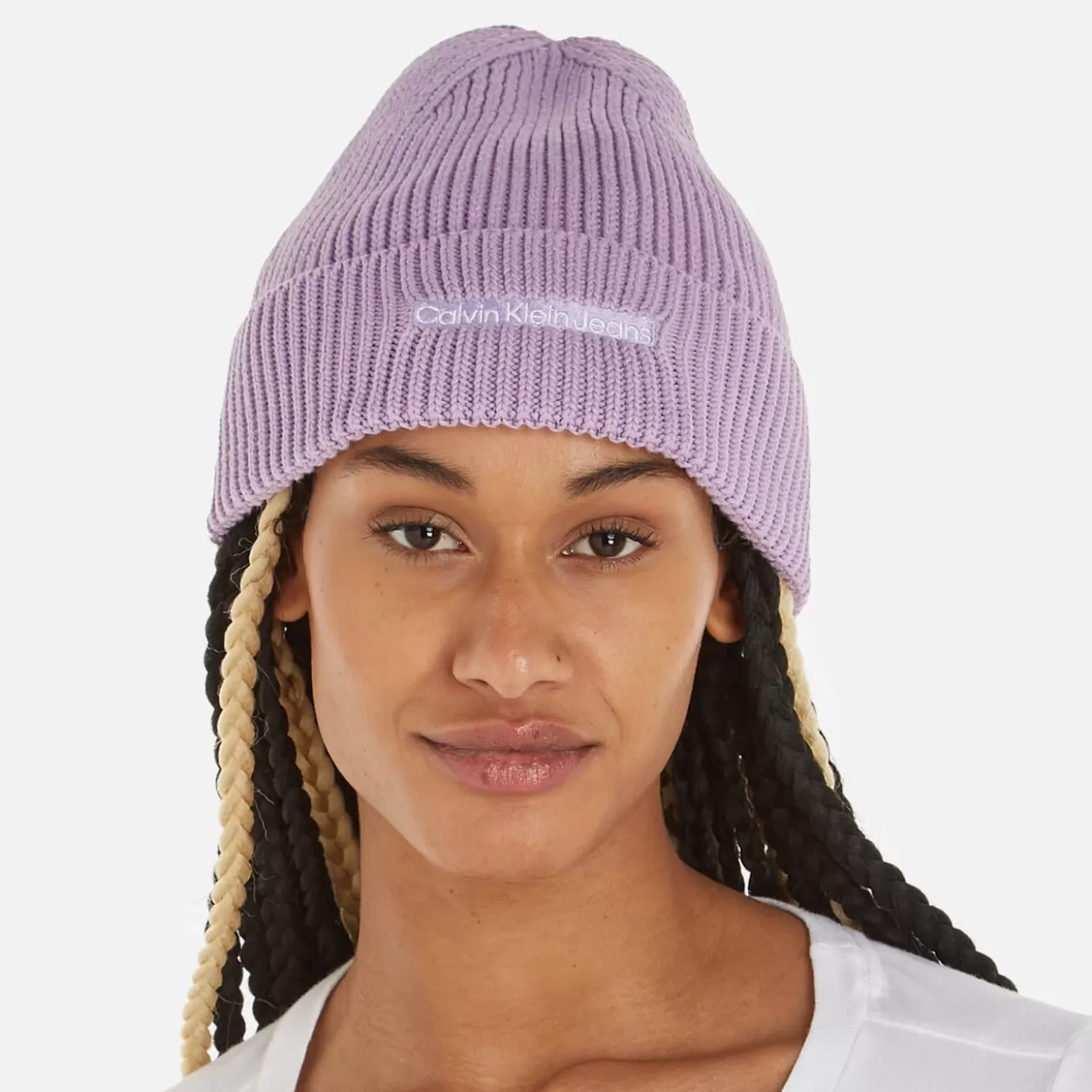 Institutional Ribbed-Cotton Blend Beanie*Calvin Klein Jeans Online