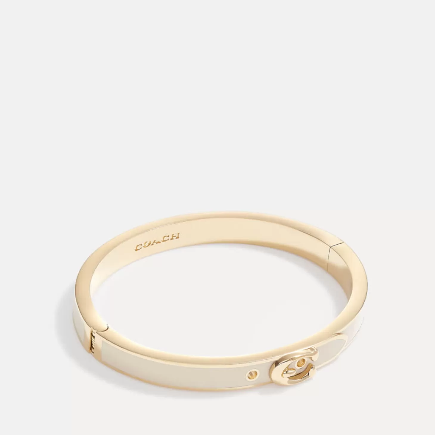 C Buckle Gold-Tone Thin Bangle*Coach Best