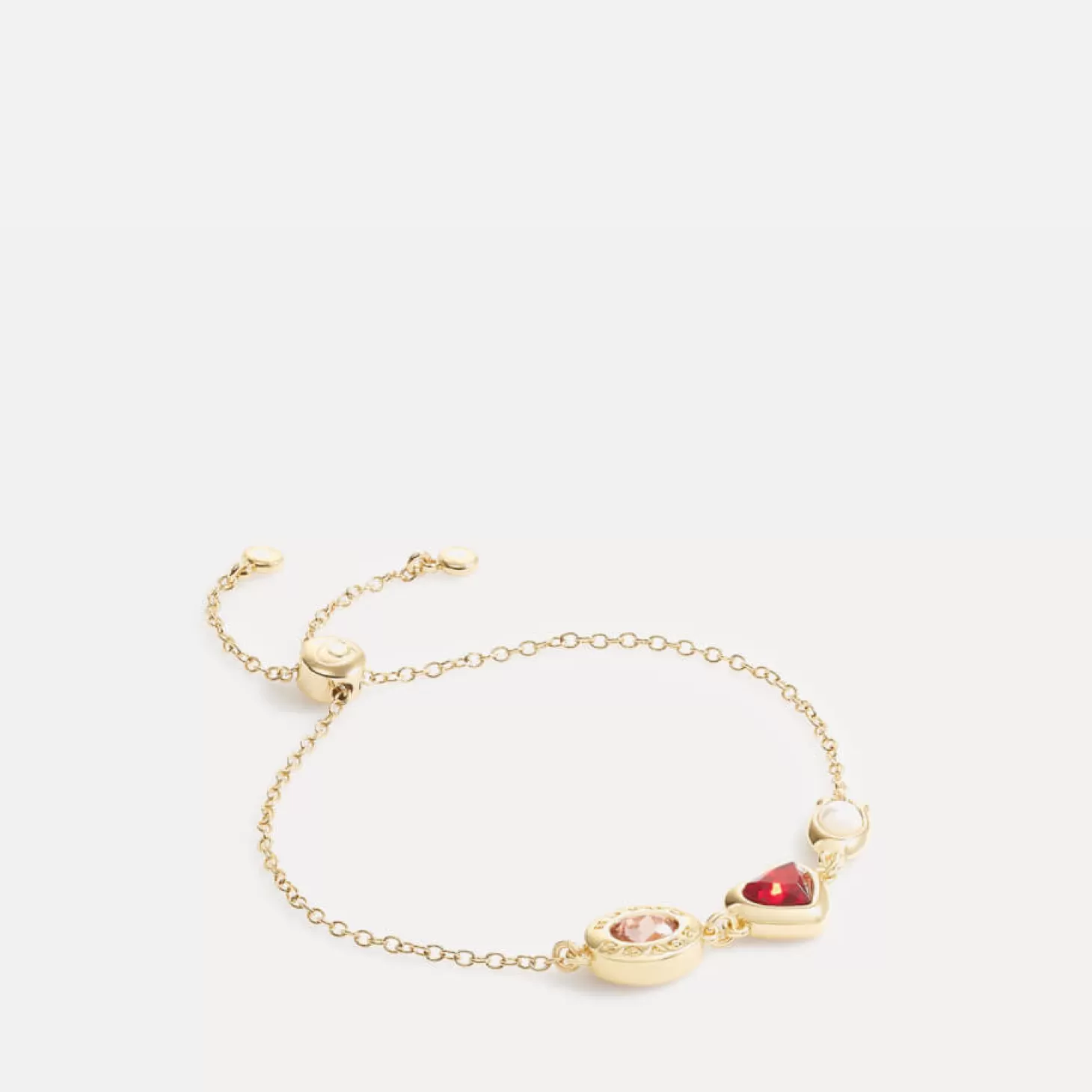 C Stone And Heart Slider Bracelet*Coach Outlet