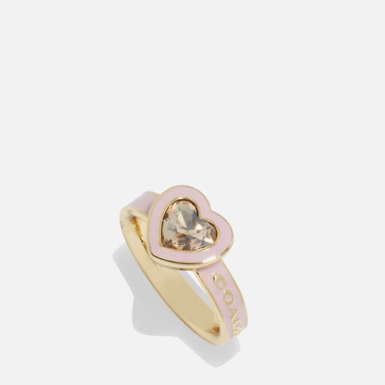 Charming Crystals Gold-Plated Ring*Coach Fashion