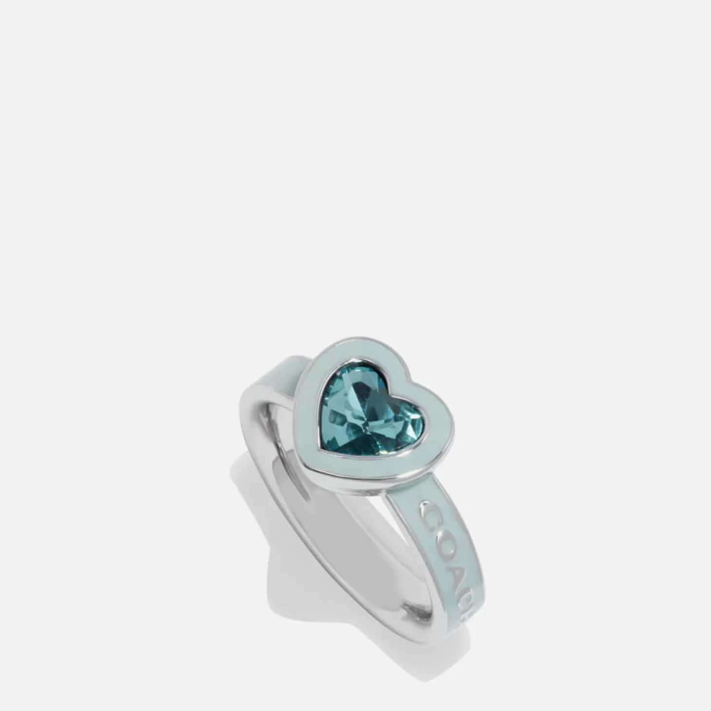 Charming Crystals Silver-Plated Ring*Coach Shop