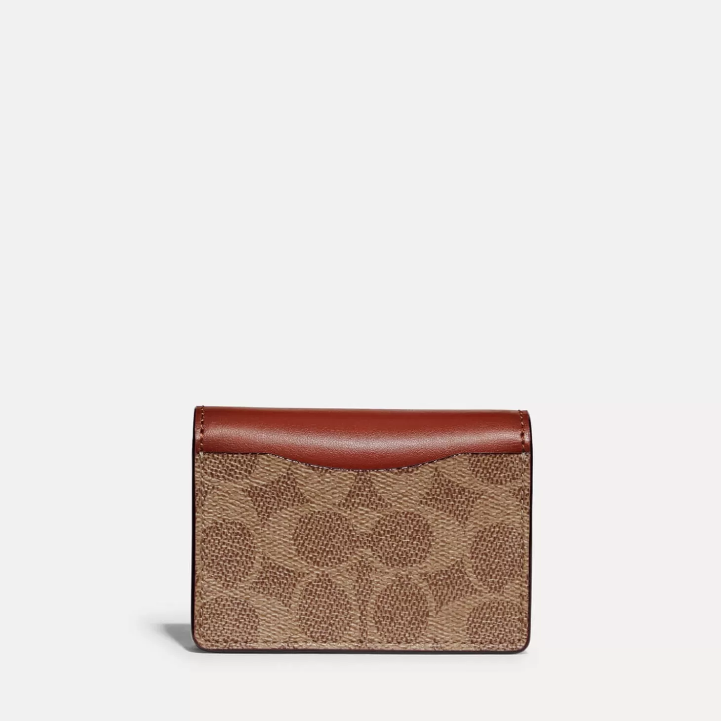 Coated Canvas Signature Half Flap Card Case*Coach Sale