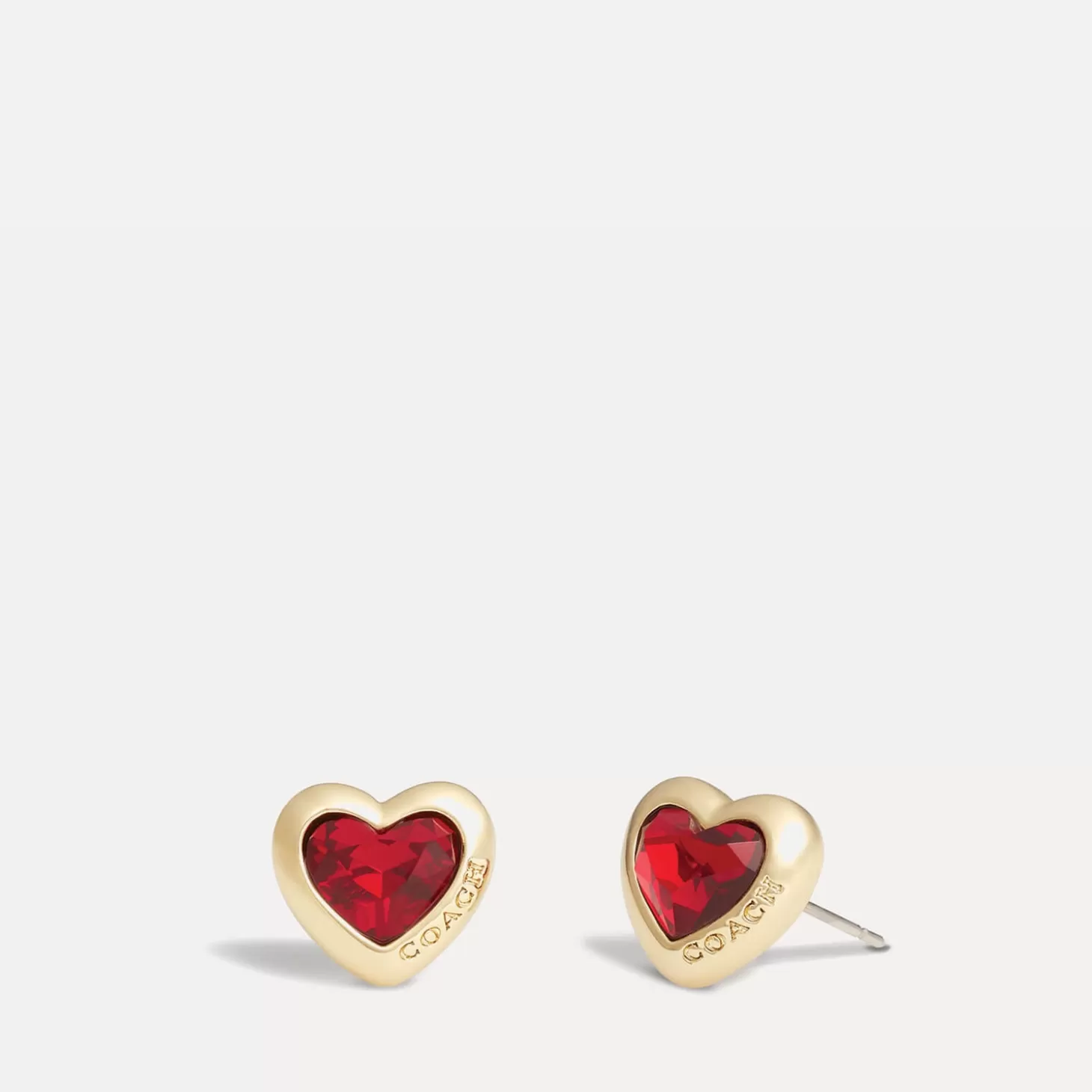 Heart Stud Earrings*Coach Flash Sale