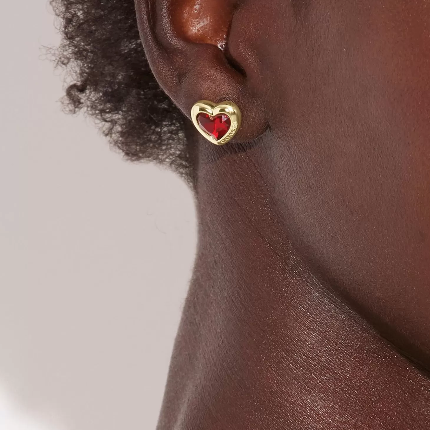 Heart Stud Earrings*Coach Flash Sale