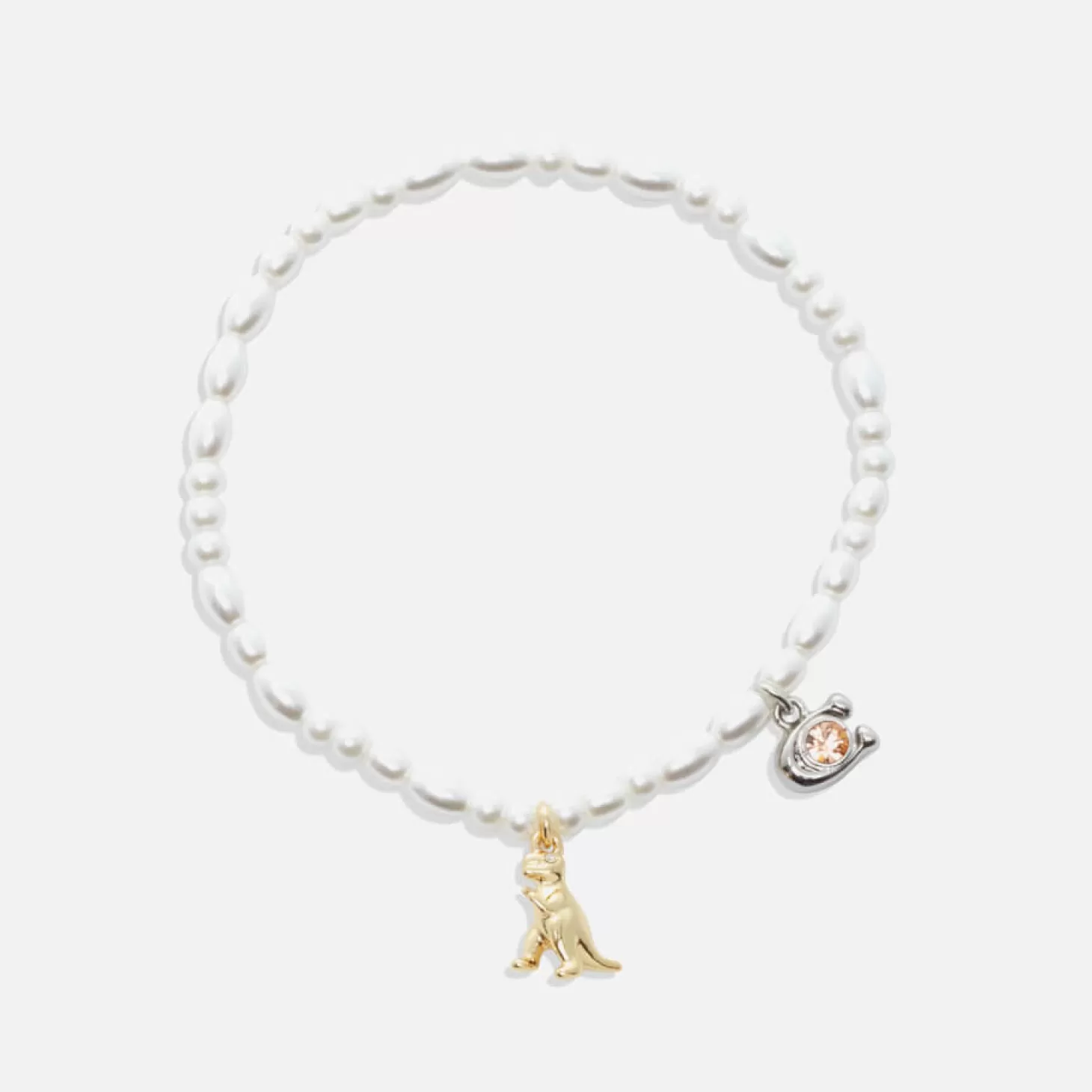 Pearl Charms Gold-Plated Bracelet*Coach Store