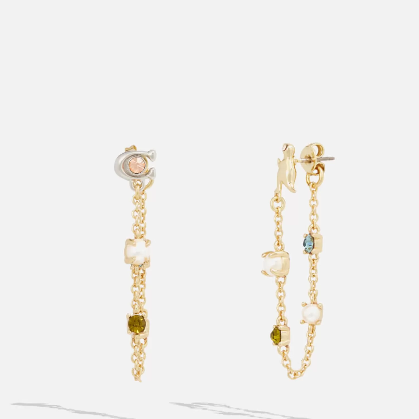 Pearl Charms Gold-Plated Earrings*Coach Discount