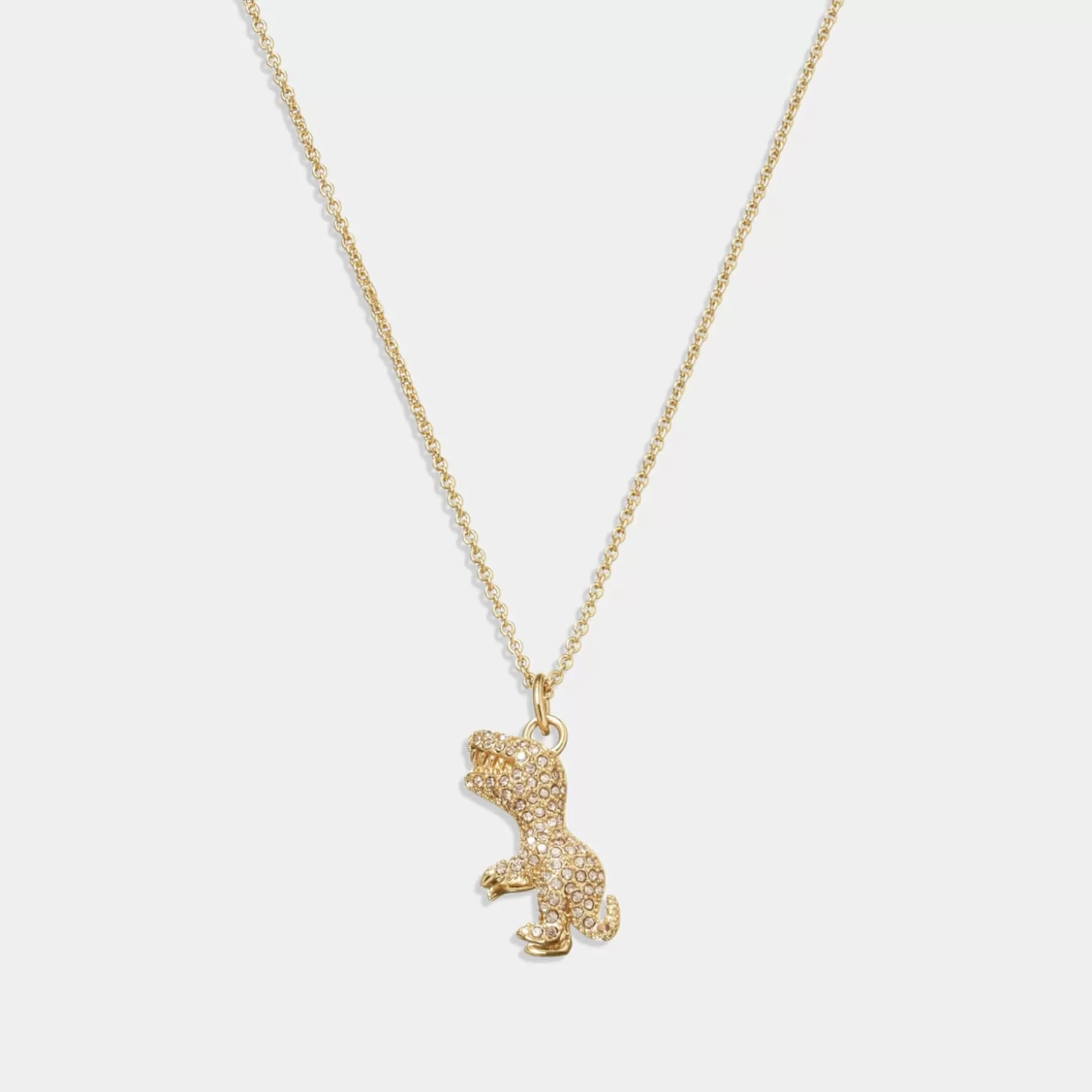 Rexy Pendant Crystal And Gold-Tone Necklace*Coach Cheap