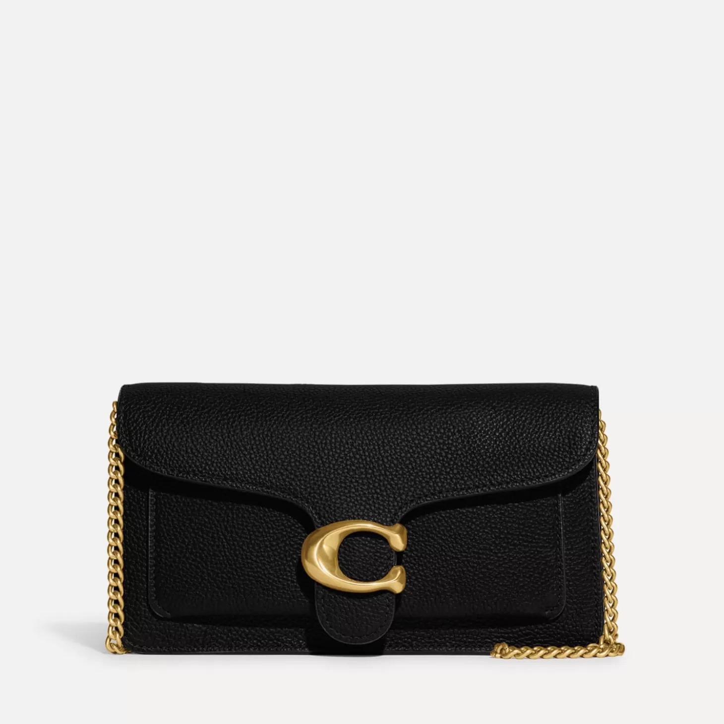 Tabby Chain Leather Clutch Bag*Coach Fashion