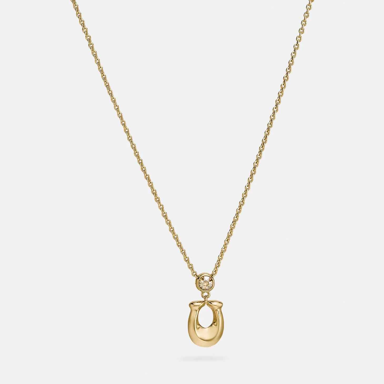 Women's C Crystal Necklace - Gold/Clear*Coach Store