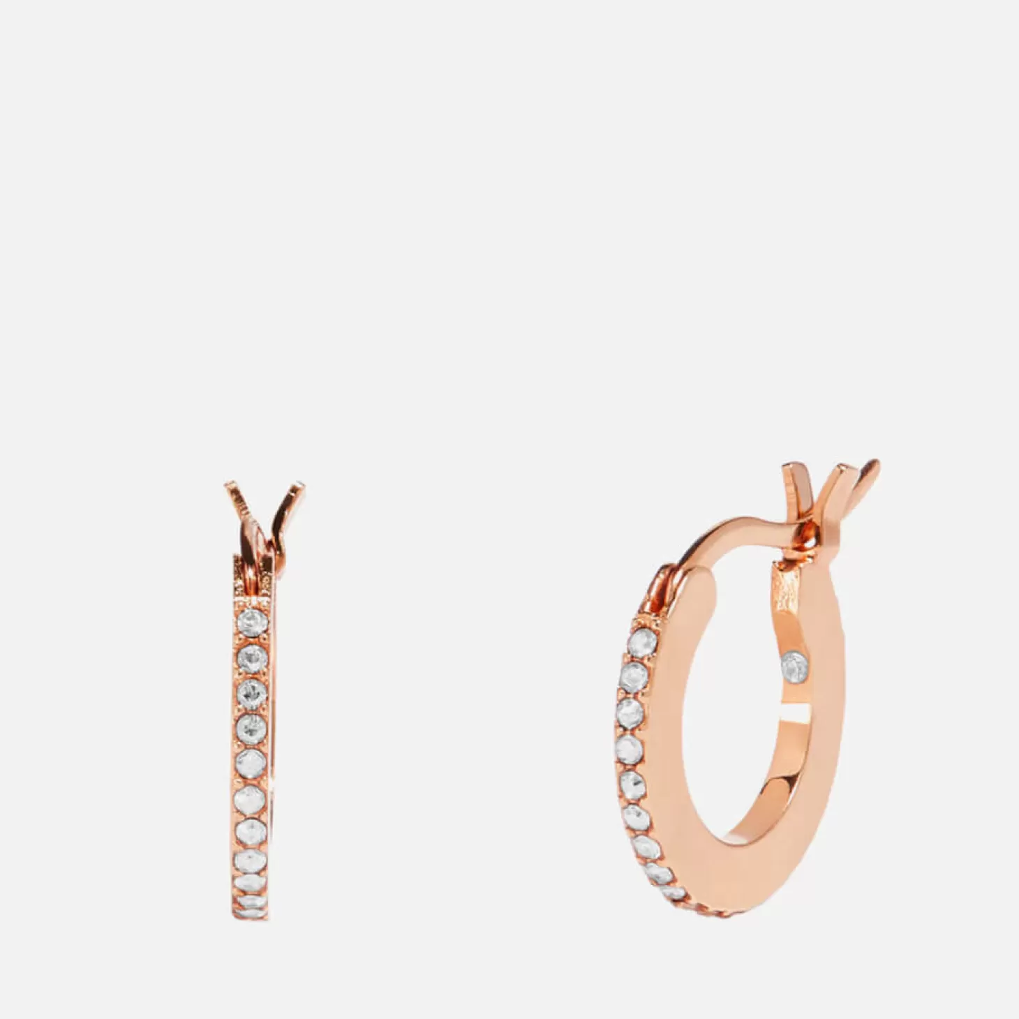 Women's Pave Huggie Earrings - Ro/Peach*Coach Best