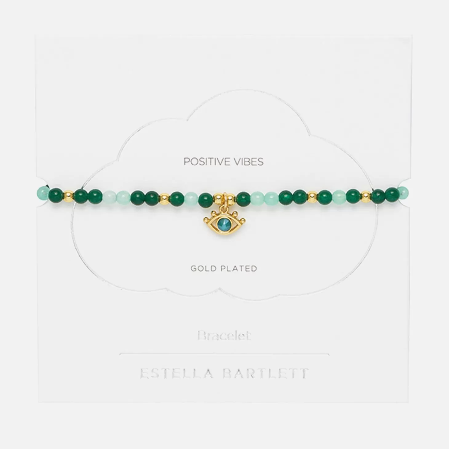 Beaded Gold-Plated Evil Eye Bracelet*Estella Bartlett Shop