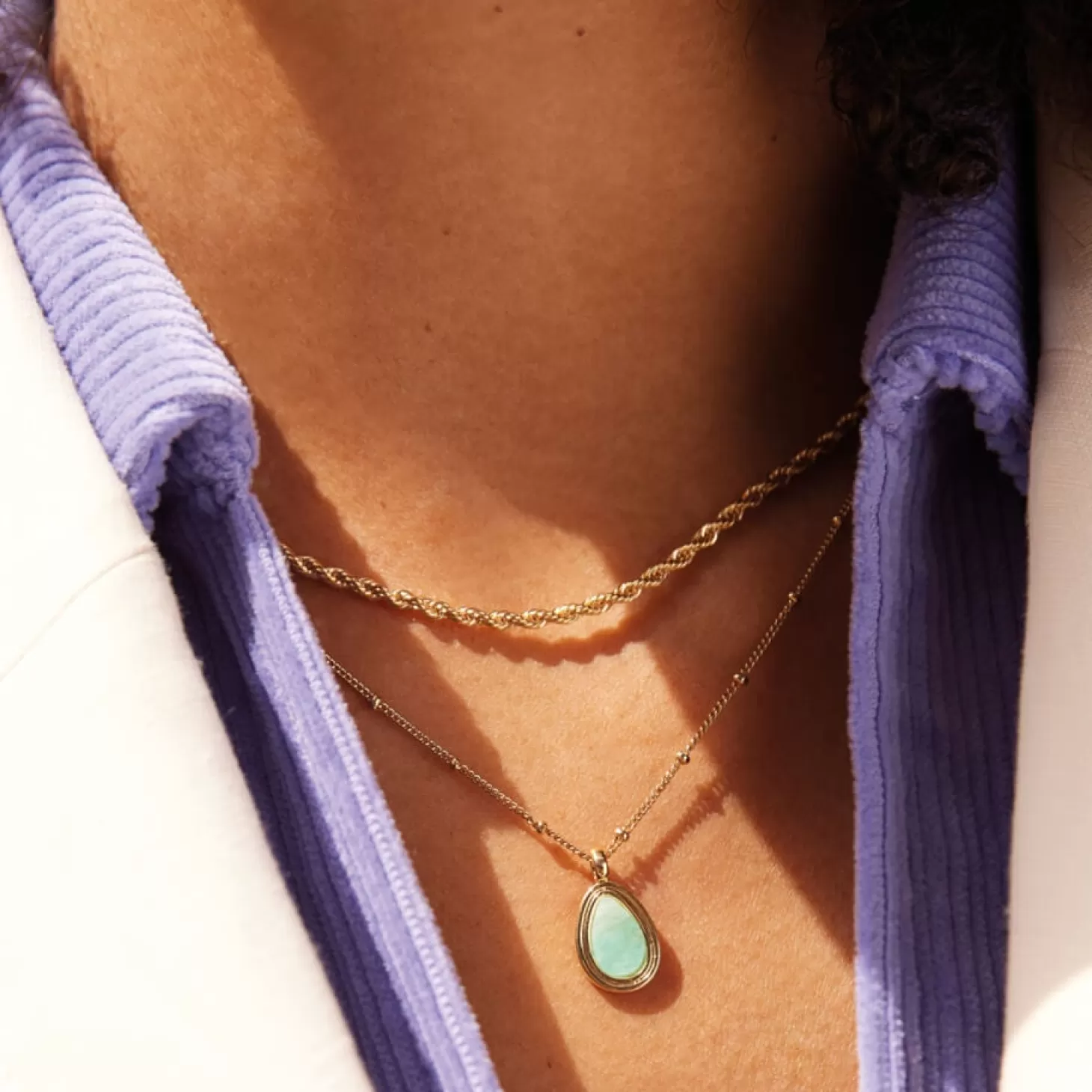 Gold-Plated Amazonite Necklace*Estella Bartlett Online