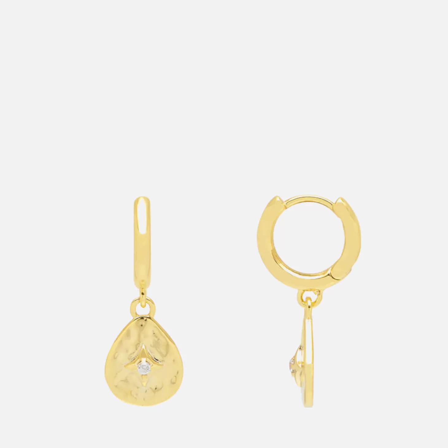 Gold-Plated And Cubic Zirconia Hoop Earrings*Estella Bartlett Best