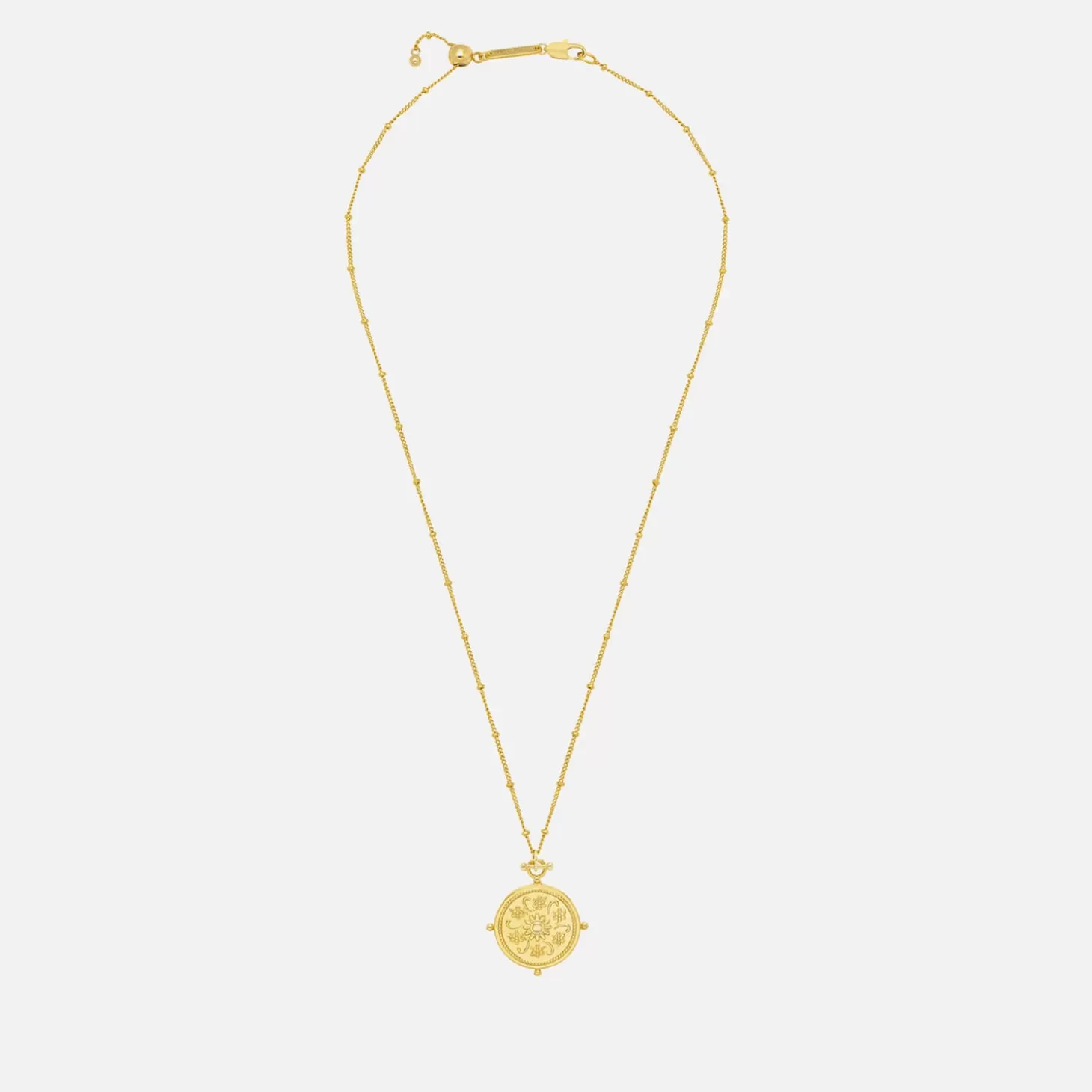 Gold-Plated Floral Coin Necklace*Estella Bartlett Online