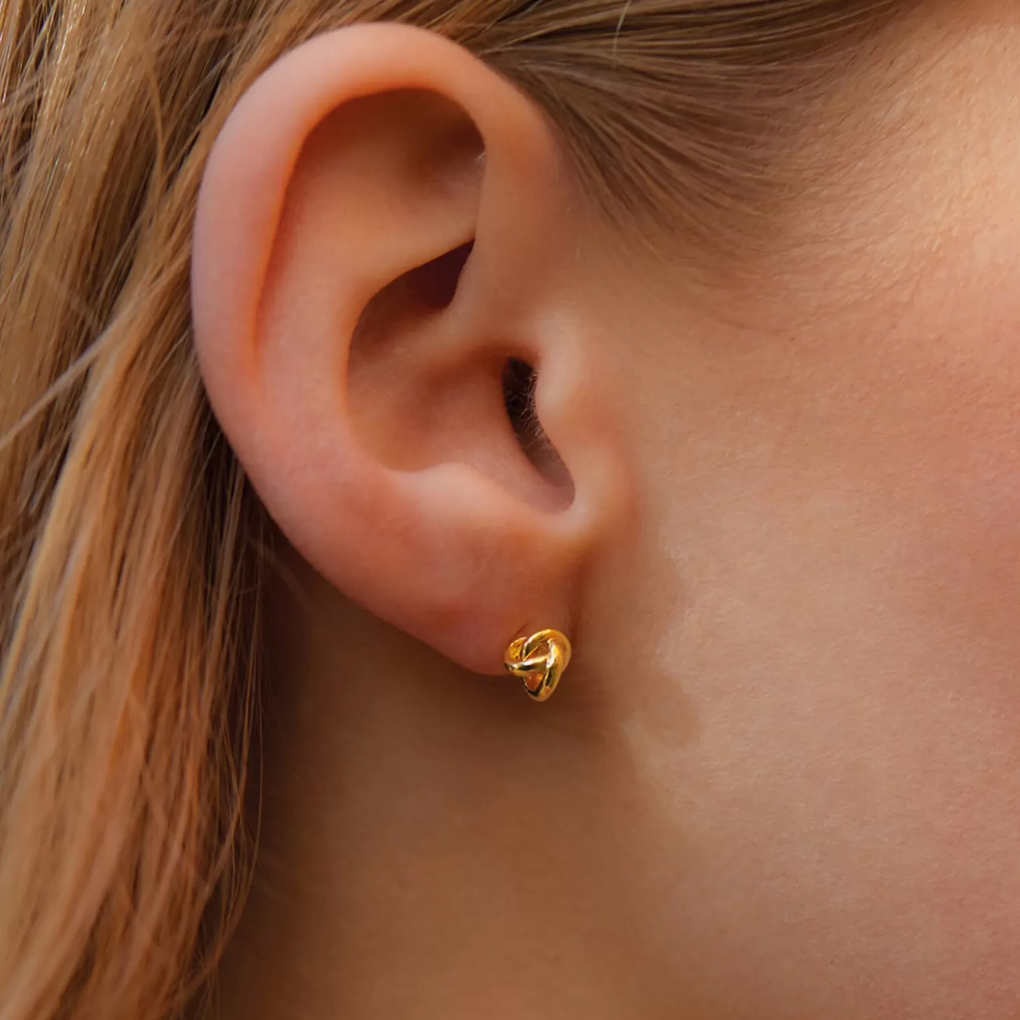 Gold-Plated Knot Stud Earrings*Estella Bartlett Clearance