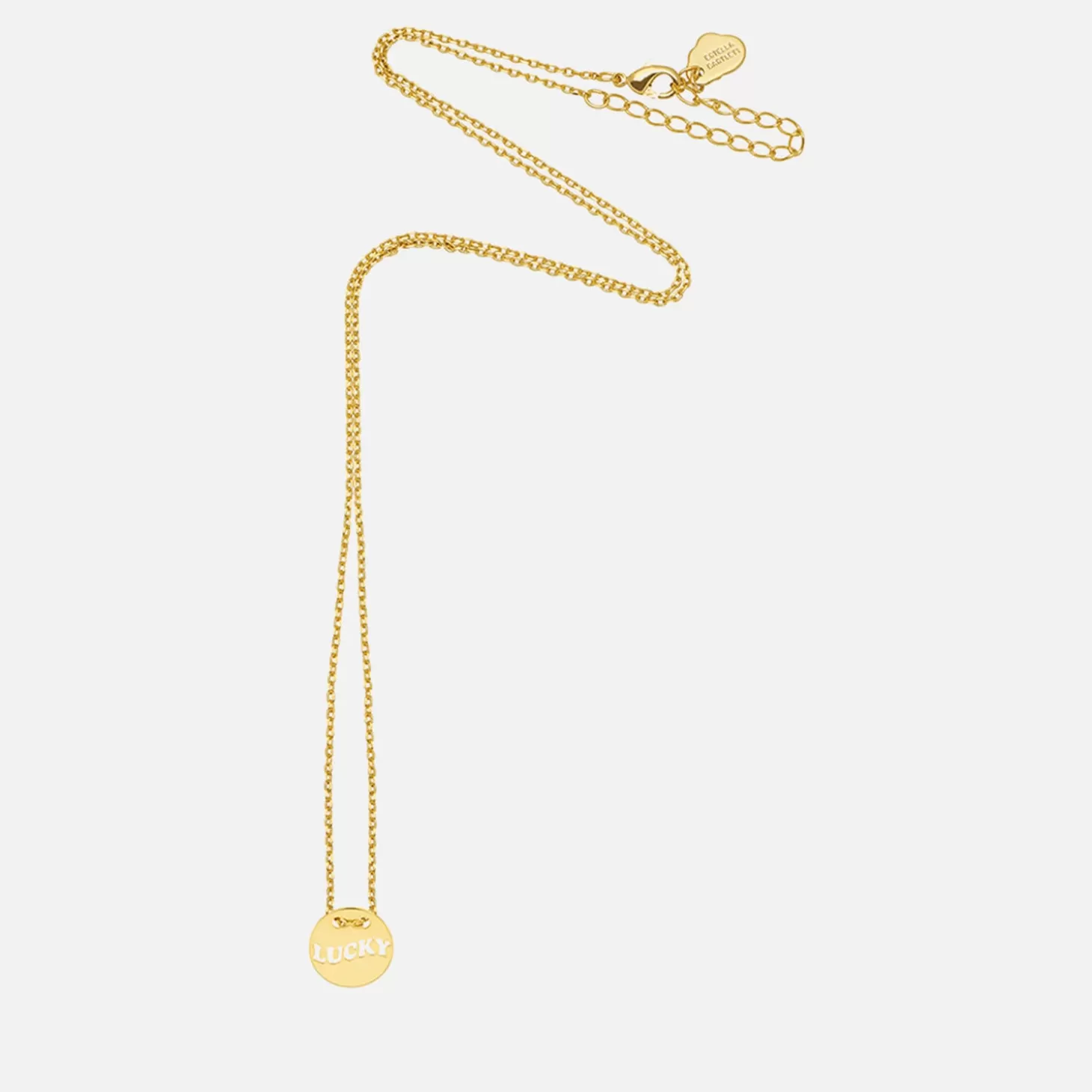 Gold-Plated Lucky Cut Out Disc Necklace*Estella Bartlett Store