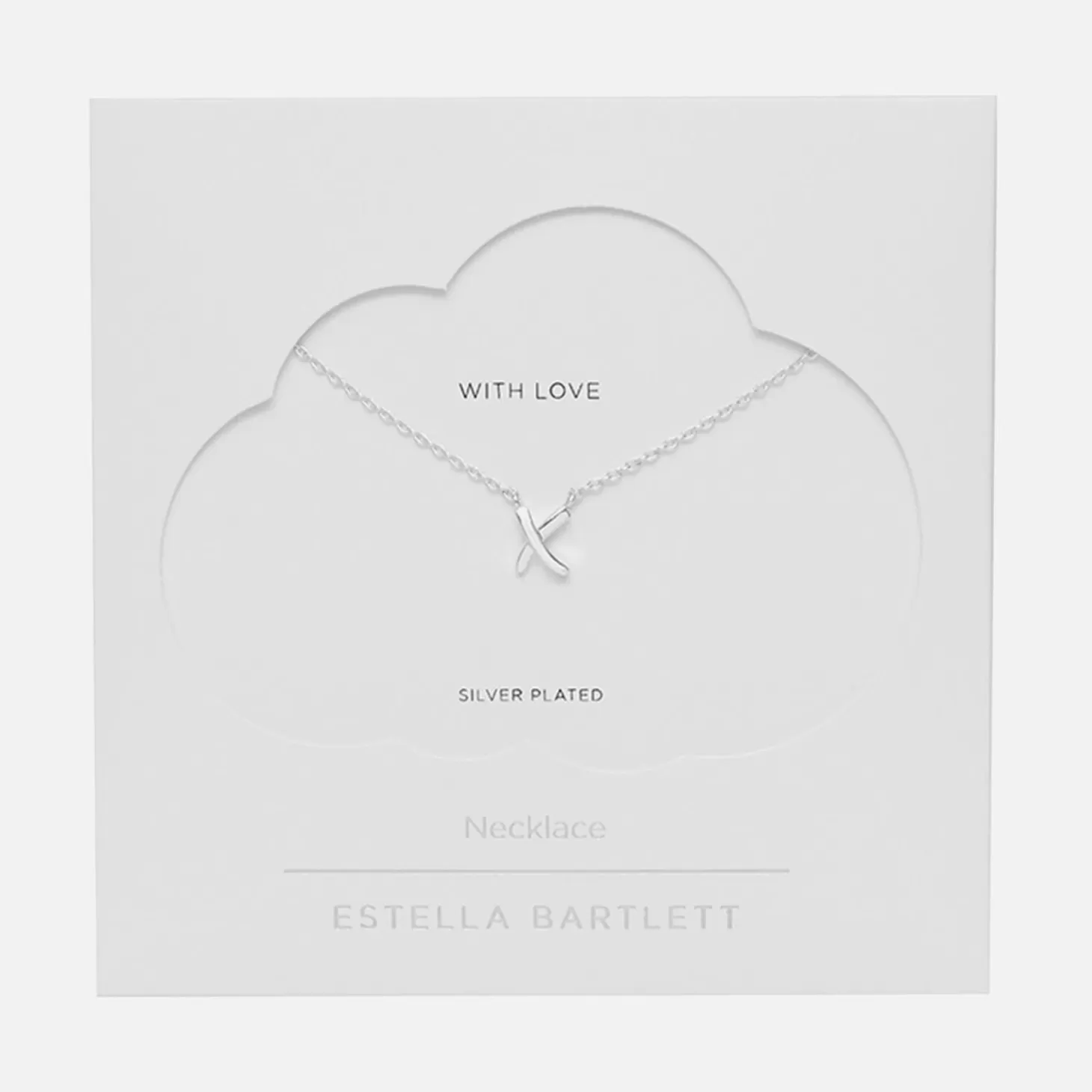 Silver-Plated Kiss Necklace*Estella Bartlett Hot