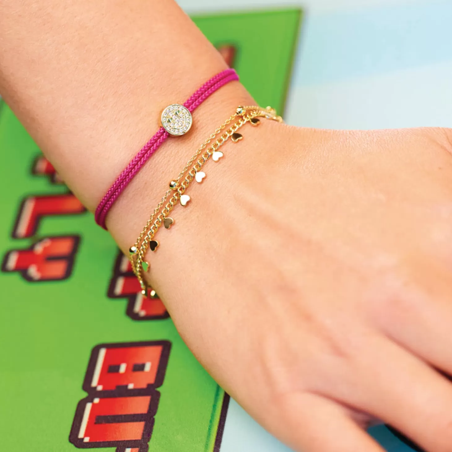 Smiley Cordgold-Plated And Crystal Bracelet*Estella Bartlett Best