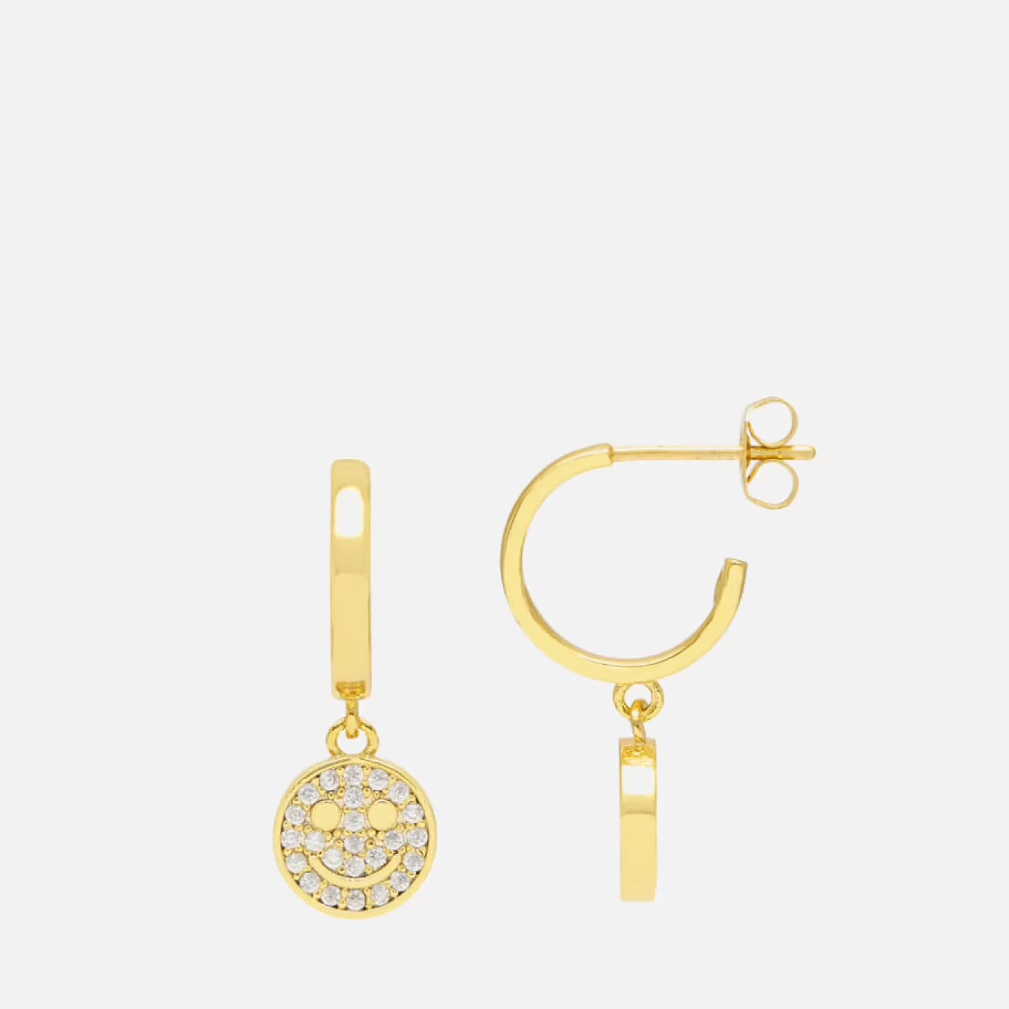 Smiley Gold-Plated And Crystal Hoop Earrings*Estella Bartlett Sale