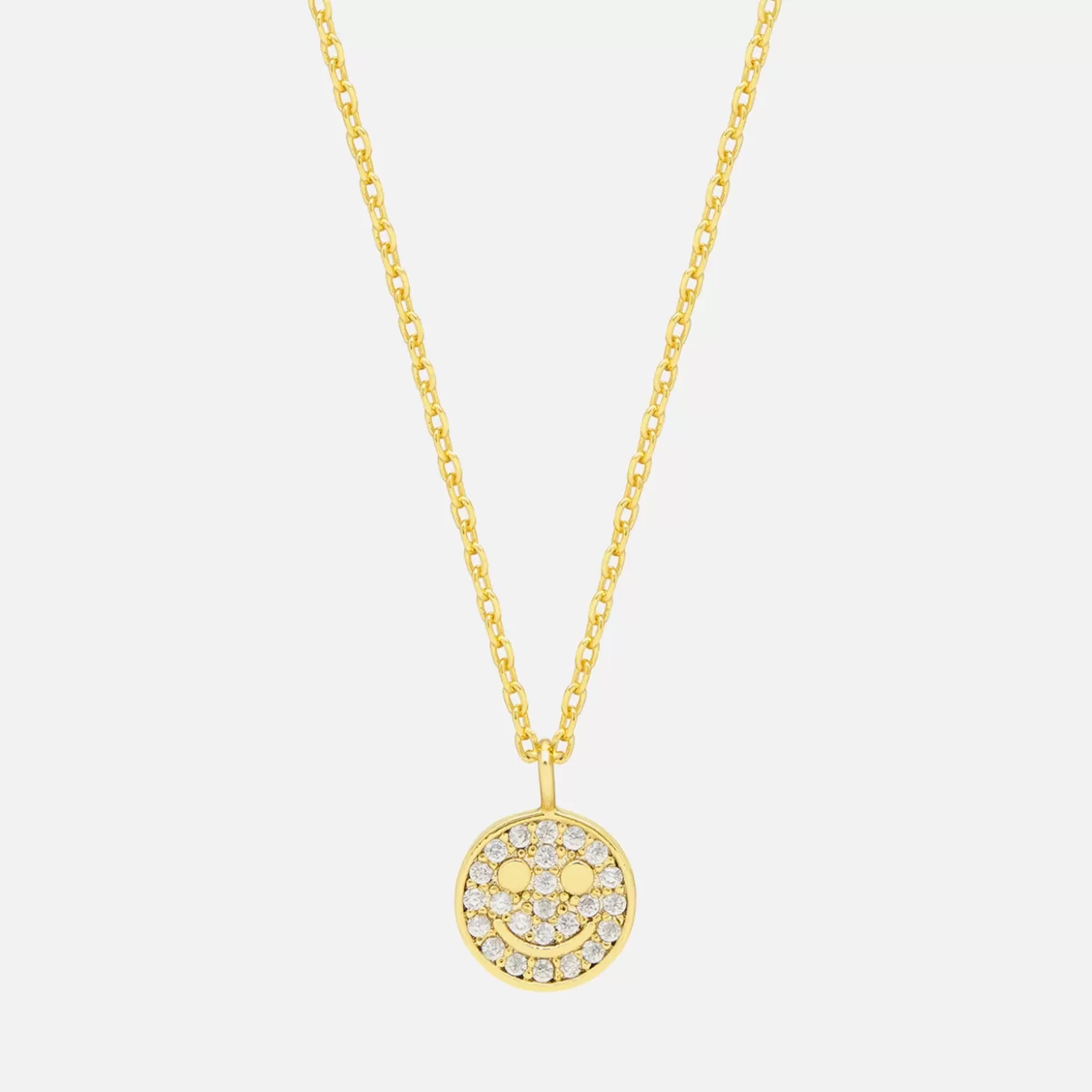 Smiley Gold-Plated And Crystal Necklace*Estella Bartlett Outlet