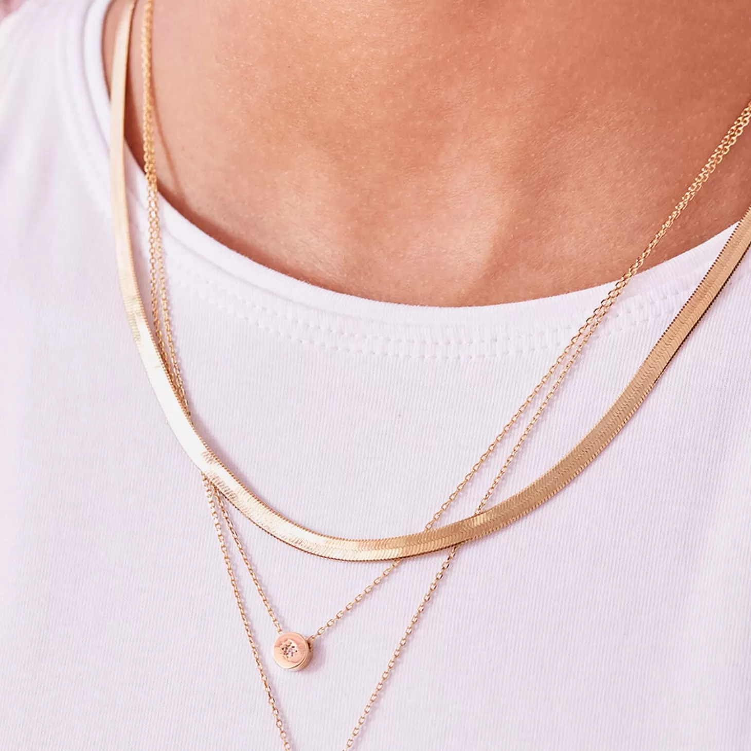 Women's Herringbone Chain - Gold Plate/Gold Plated*Estella Bartlett Fashion