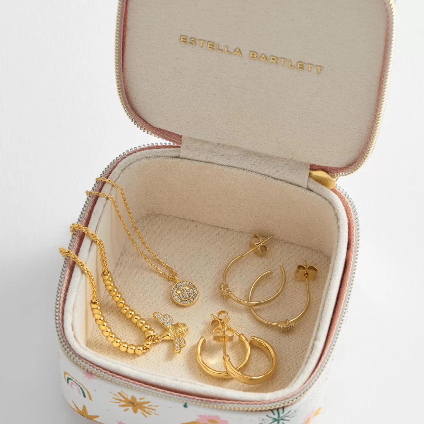X Charly Clements Small Printed Faux Leather Jewellery Box*Estella Bartlett Sale