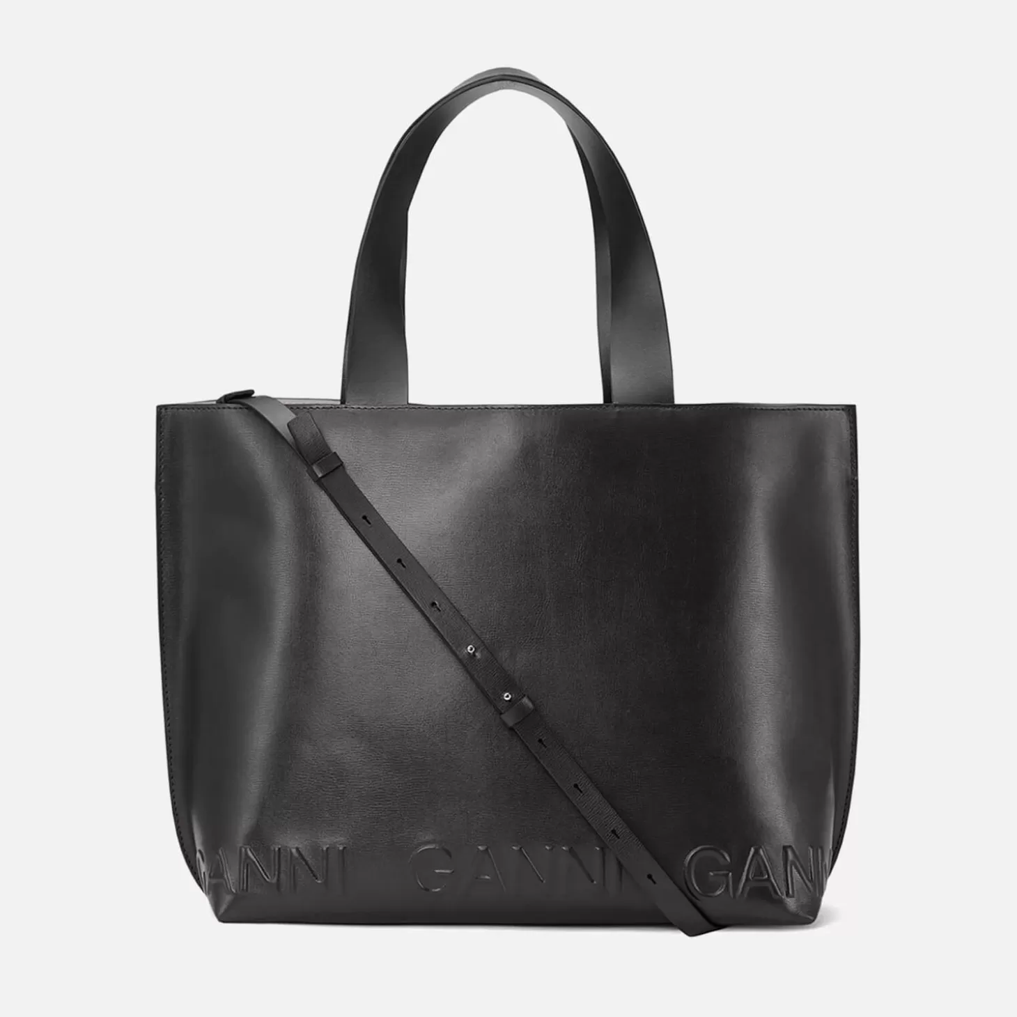 Banner East West Leather Tote Bag*Ganni Discount