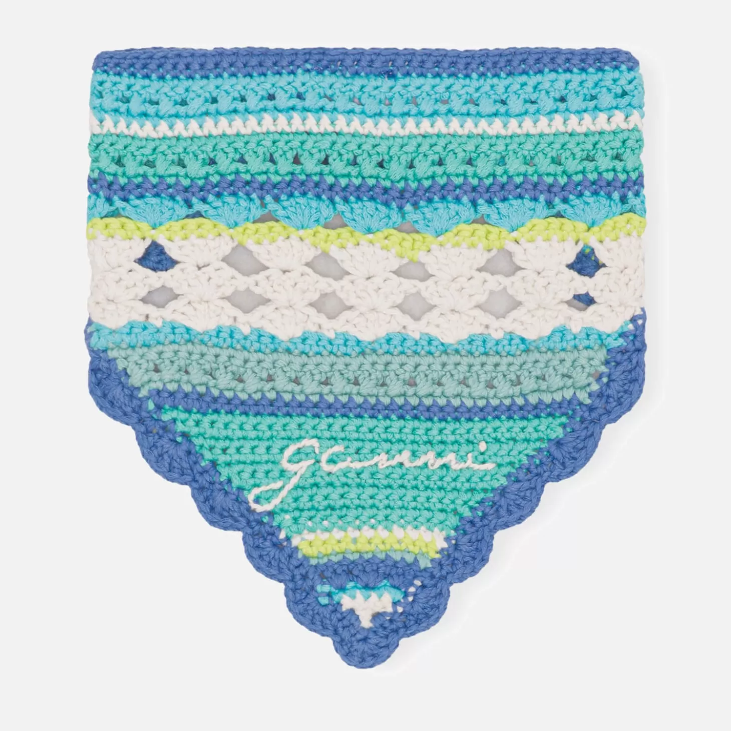 Organic Cotton Crochet Bandana*Ganni Outlet