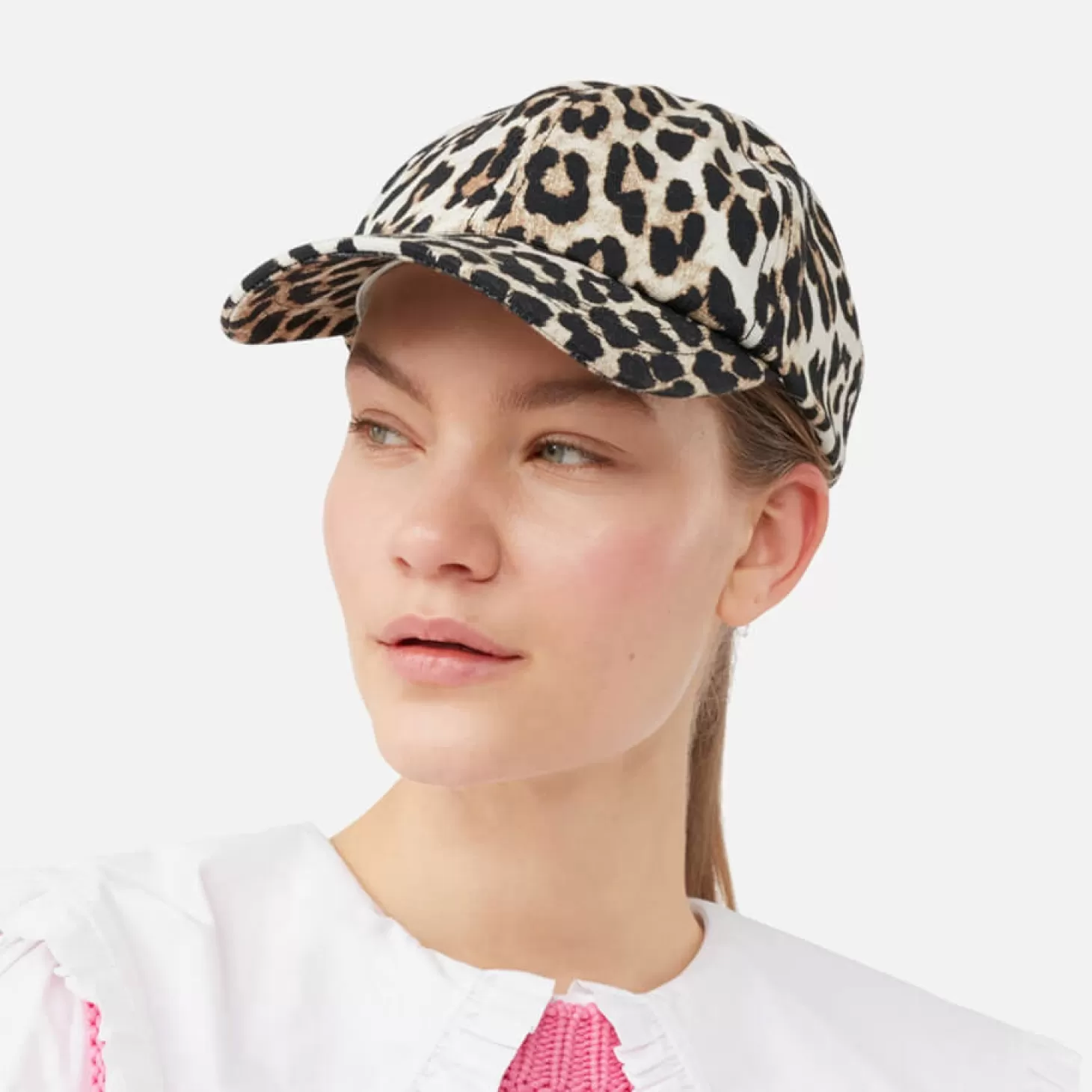 Women's Organic Cotton Cap - Leopard*Ganni New