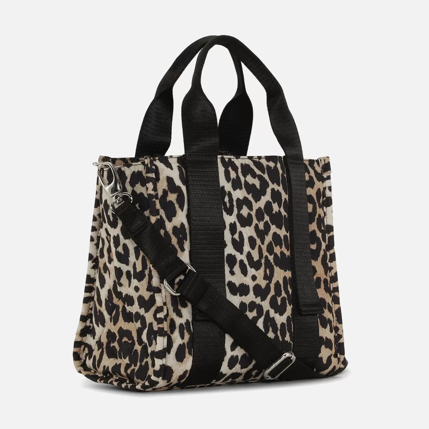 Women's Recycled Tech Small Tote Bag - Leopard*Ganni Store