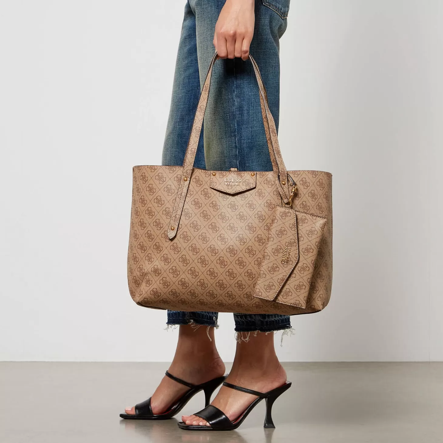 Women's Eco Brenton Monogram Faux Leather Tote Bag*Guess Online