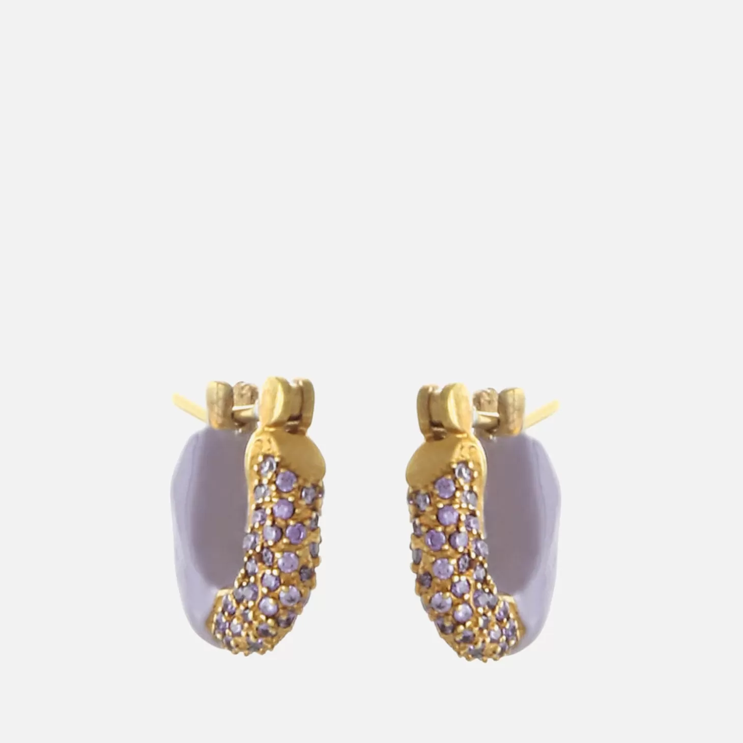 Enamelcrystal And Gold-Tone Hoop Earrings*Joanna Laura Constantine Hot