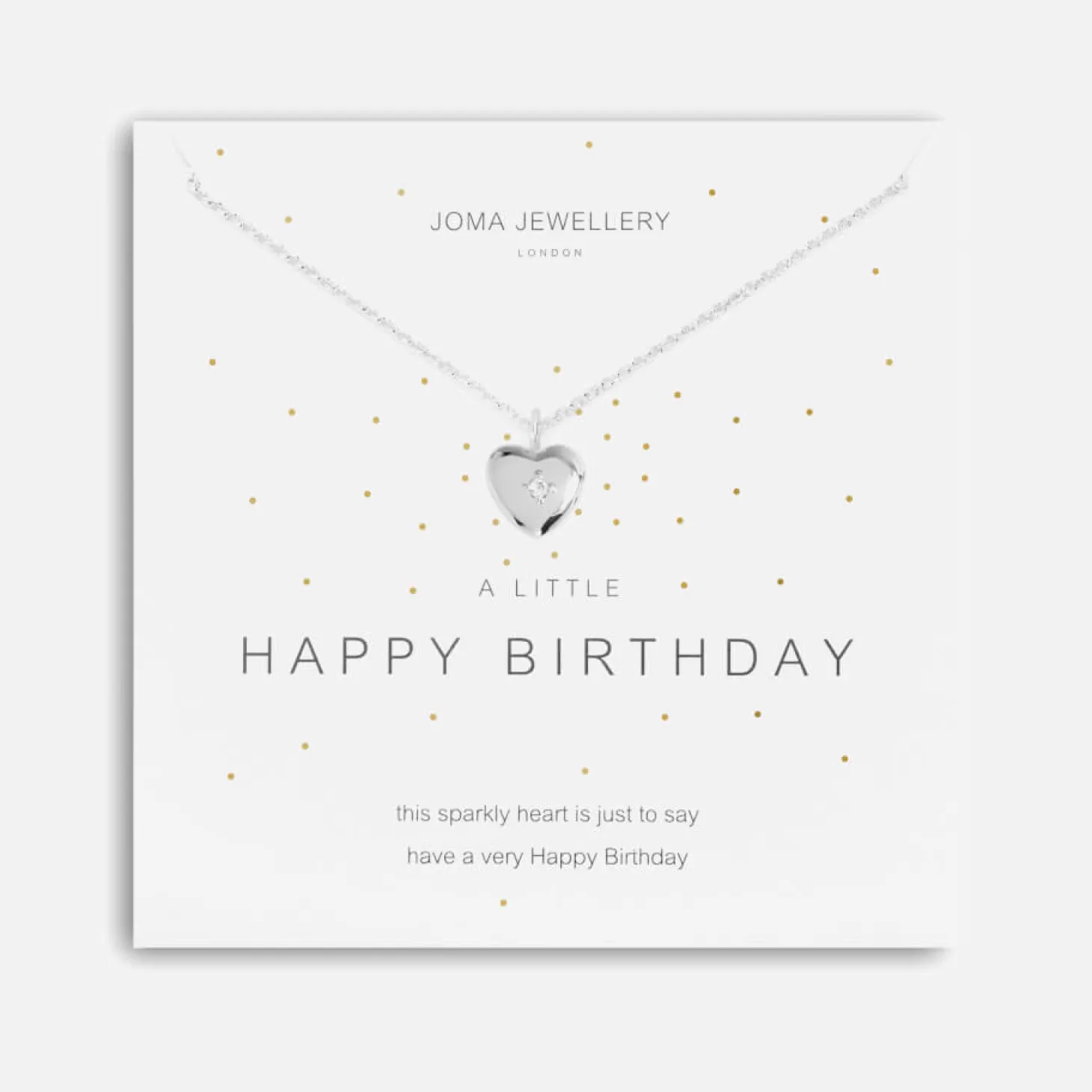 Women's A Little Happy Birthday Necklace - Silver*Joma Jewellery Flash Sale