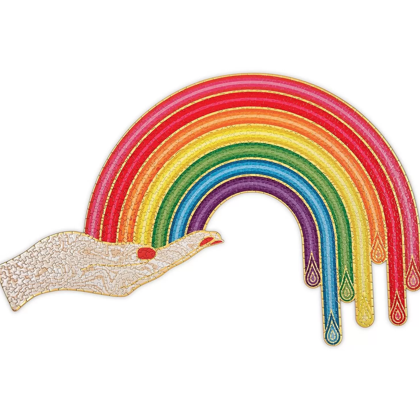 : Rainbow Hand 750 Piece Jigsaw Puzzle*Jonathan Adler Cheap