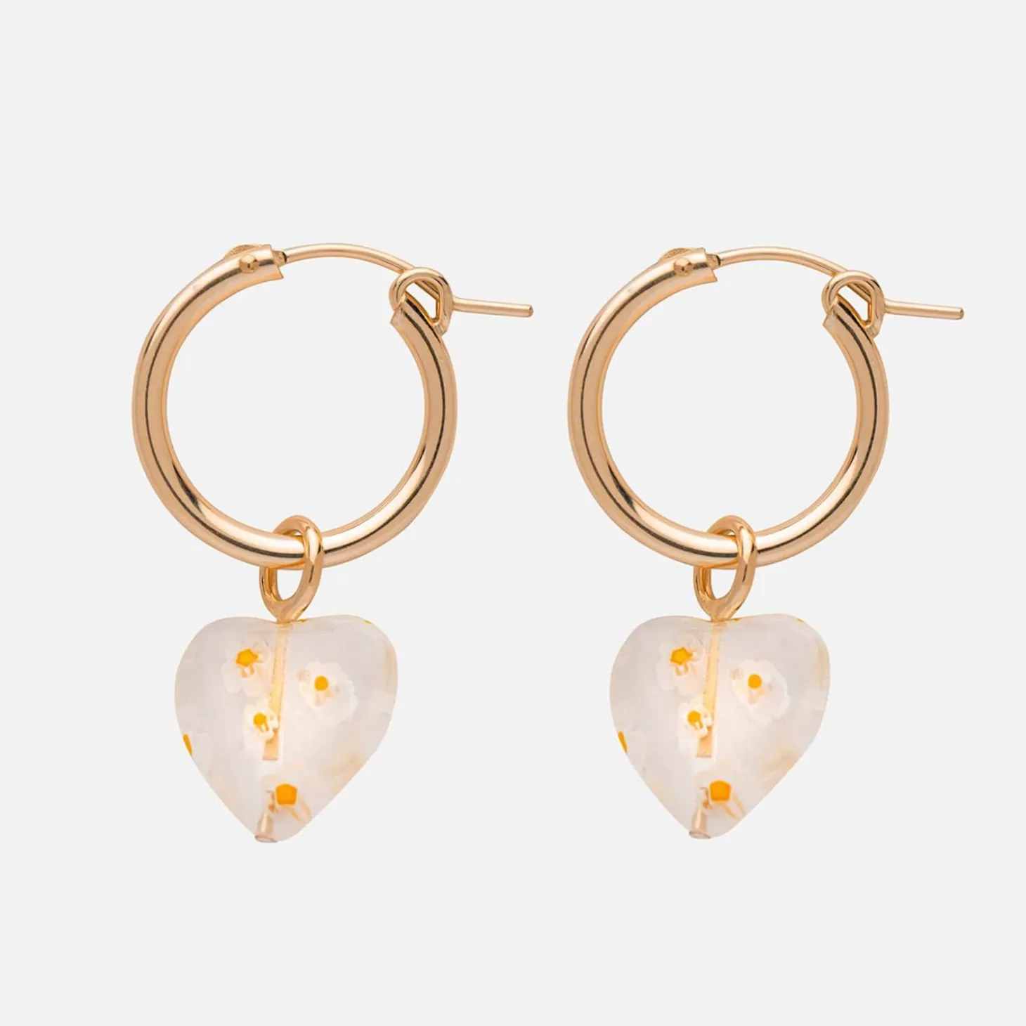 Women's Anna Hoops With Bloom Charm - Gold*Kara Yoo Online