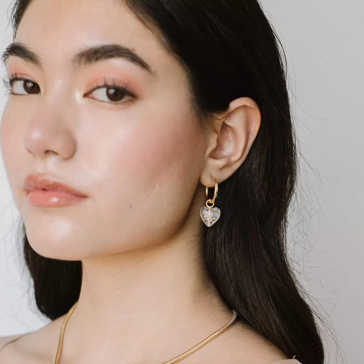 Women's Anna Hoops With Bloom Charm - Gold*Kara Yoo Online