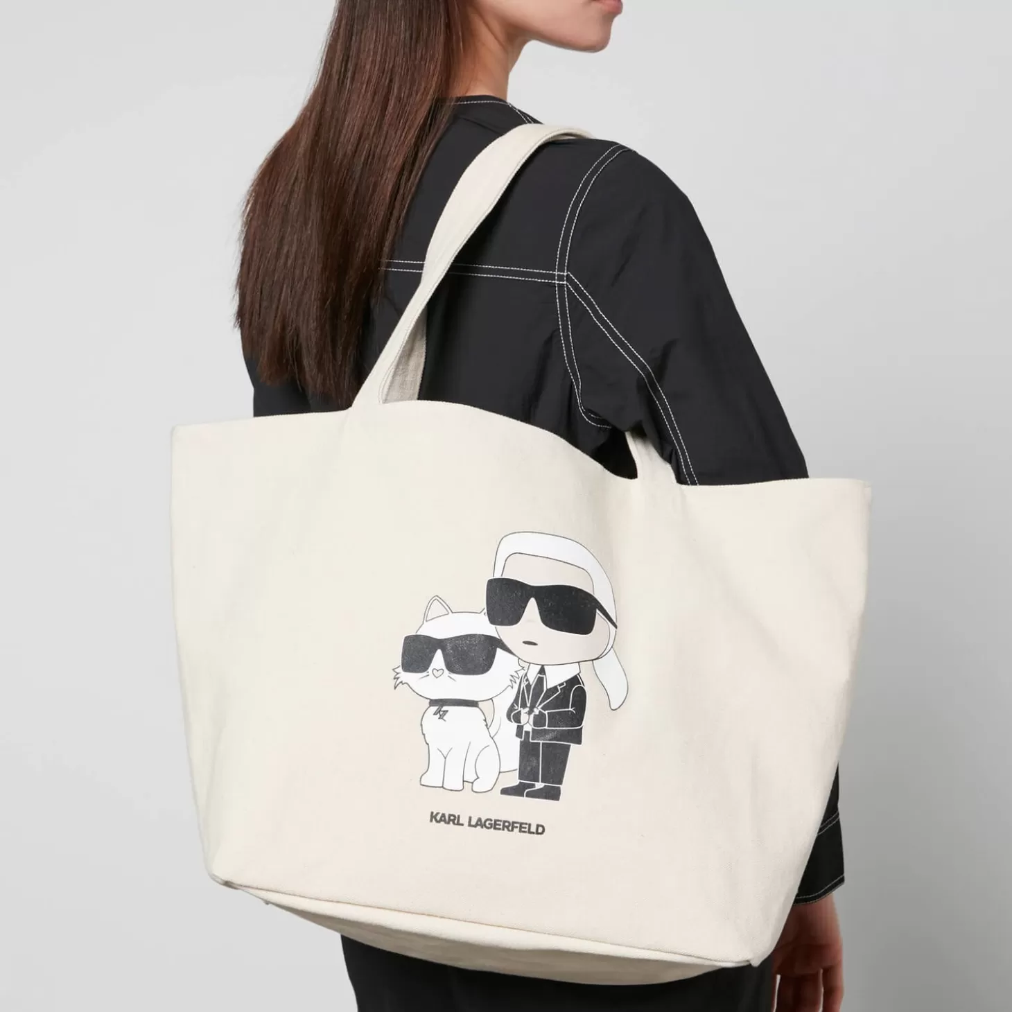 Ikonik 2.0 Artwork Cotton Tote Bag*Karl Lagerfeld Cheap