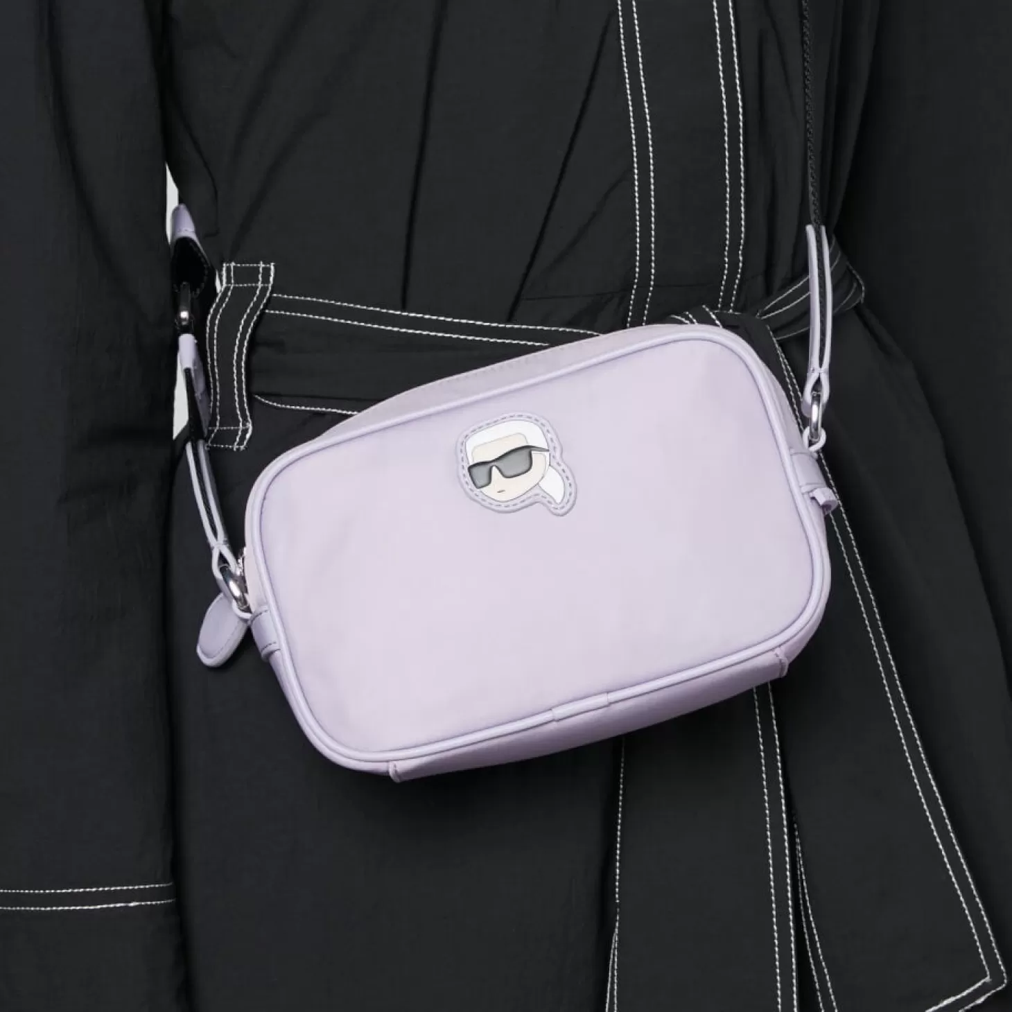 Shooting Stars K/Ikonik 2.0 Nylon Camera Bag*Karl Lagerfeld Sale