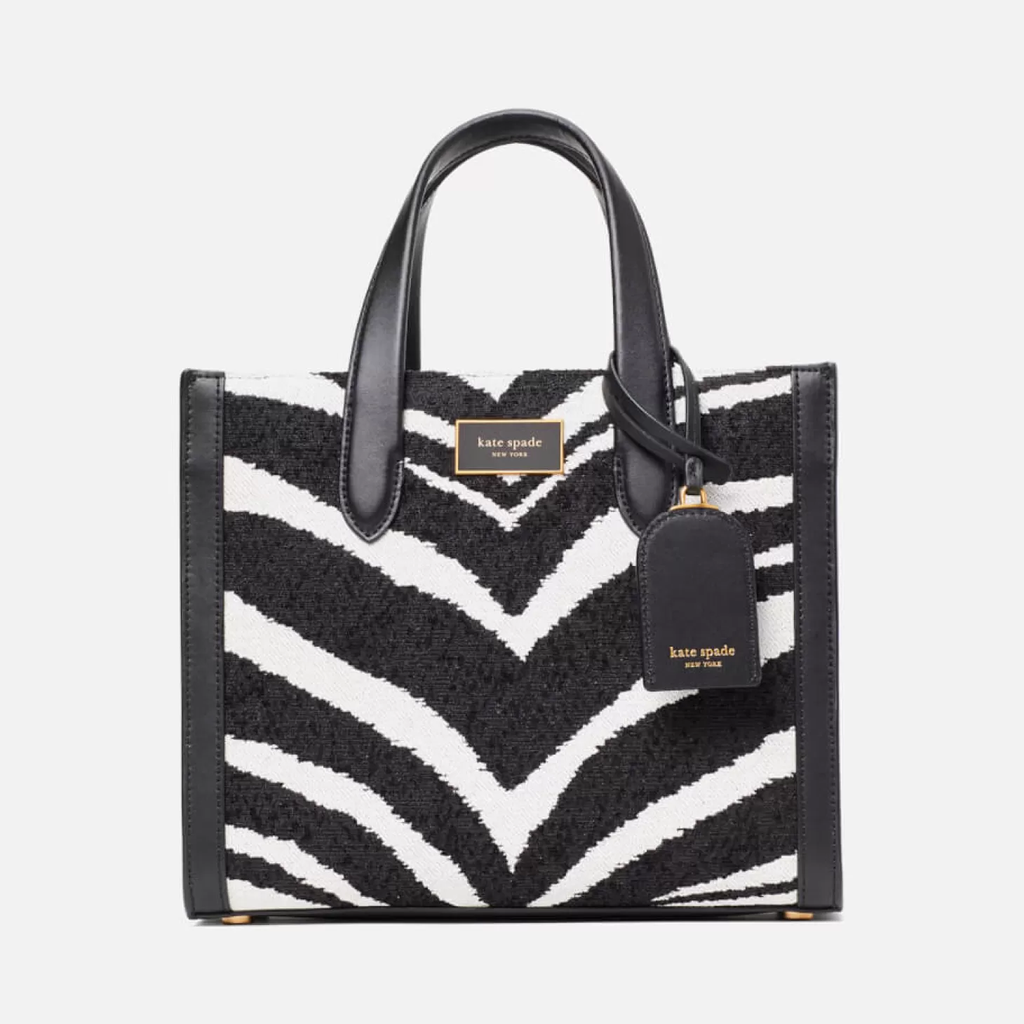 Manhattan Zebra Chenille And Leather Small Tote Bag*Kate Spade New York Online