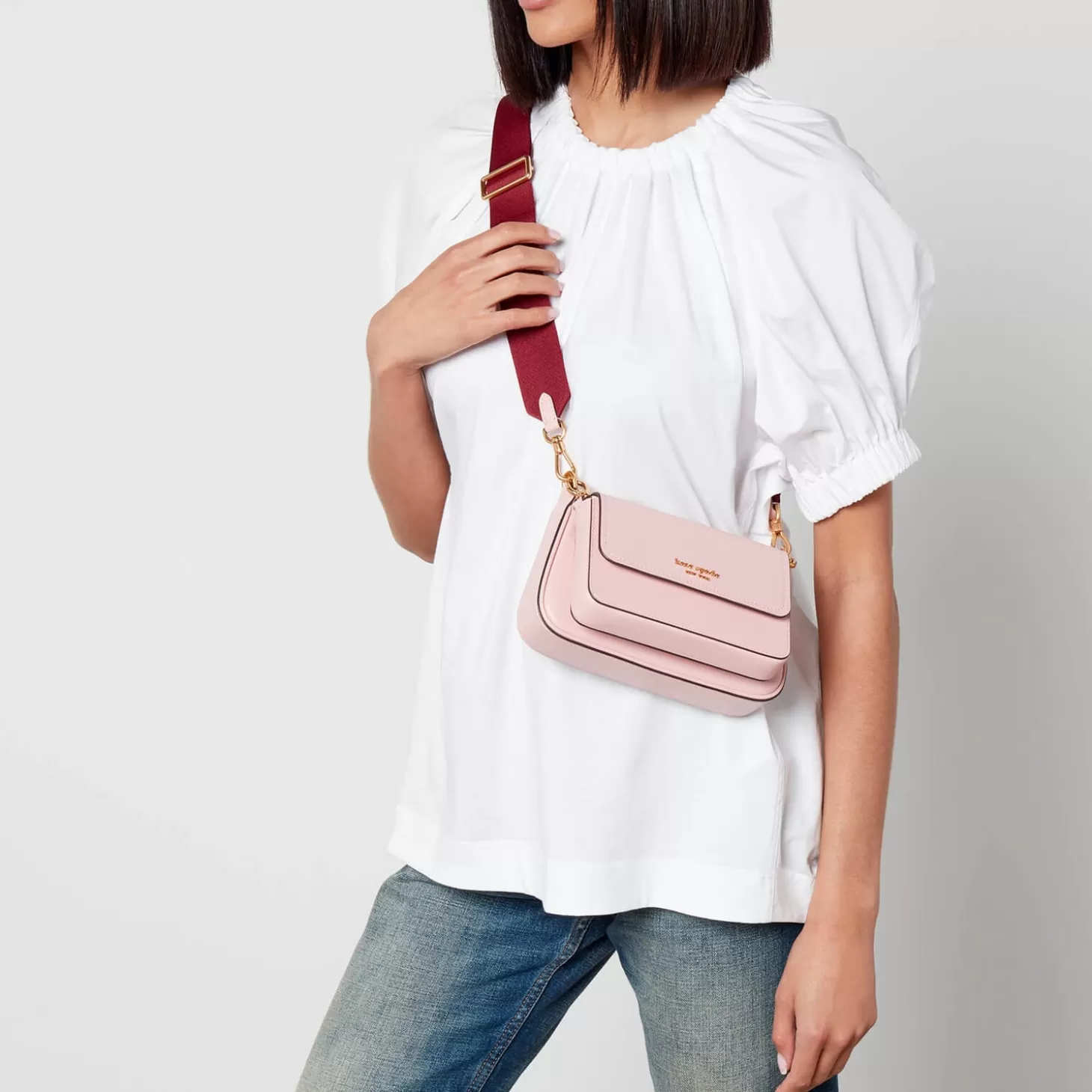 Morgan Double Saffiano Leather Cross-Body Bag*Kate Spade New York Fashion